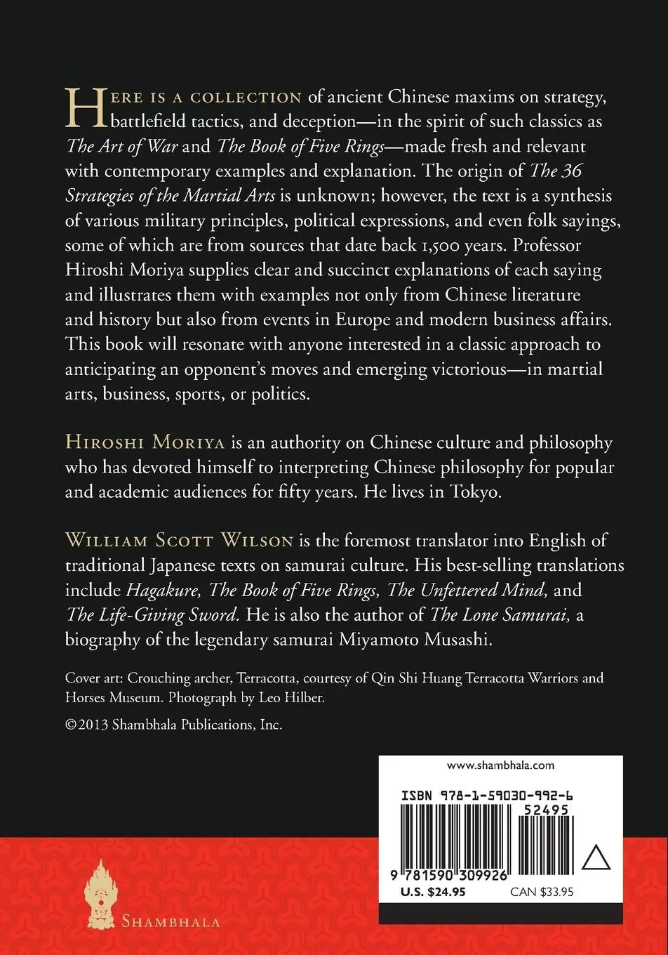 Rückseite: 9781590309926 | The 36 Strategies of the Martial Arts | Hiroshi Moriya | Taschenbuch