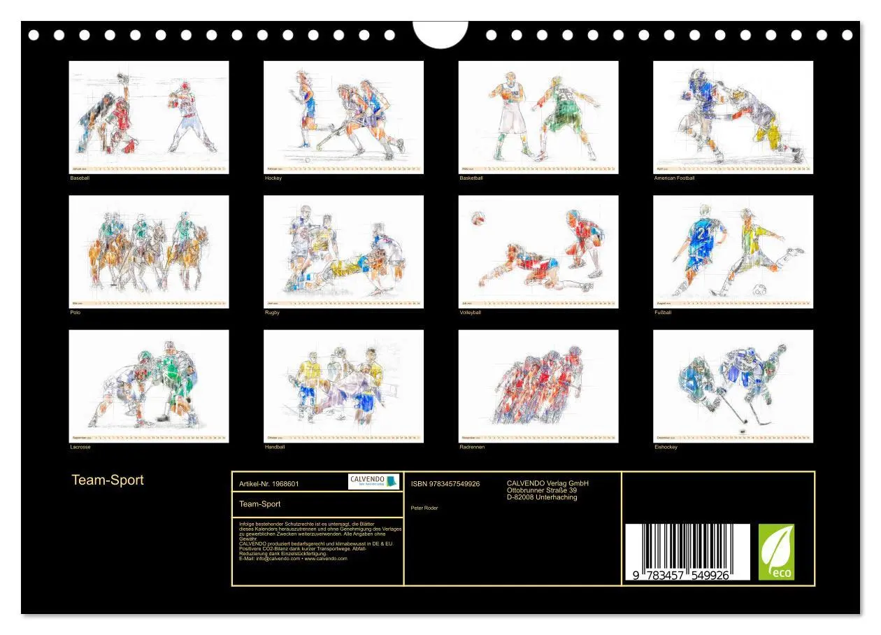 Bild: 9783457549926 | Team-Sport (Wandkalender 2026 DIN A4 quer), CALVENDO Monatskalender