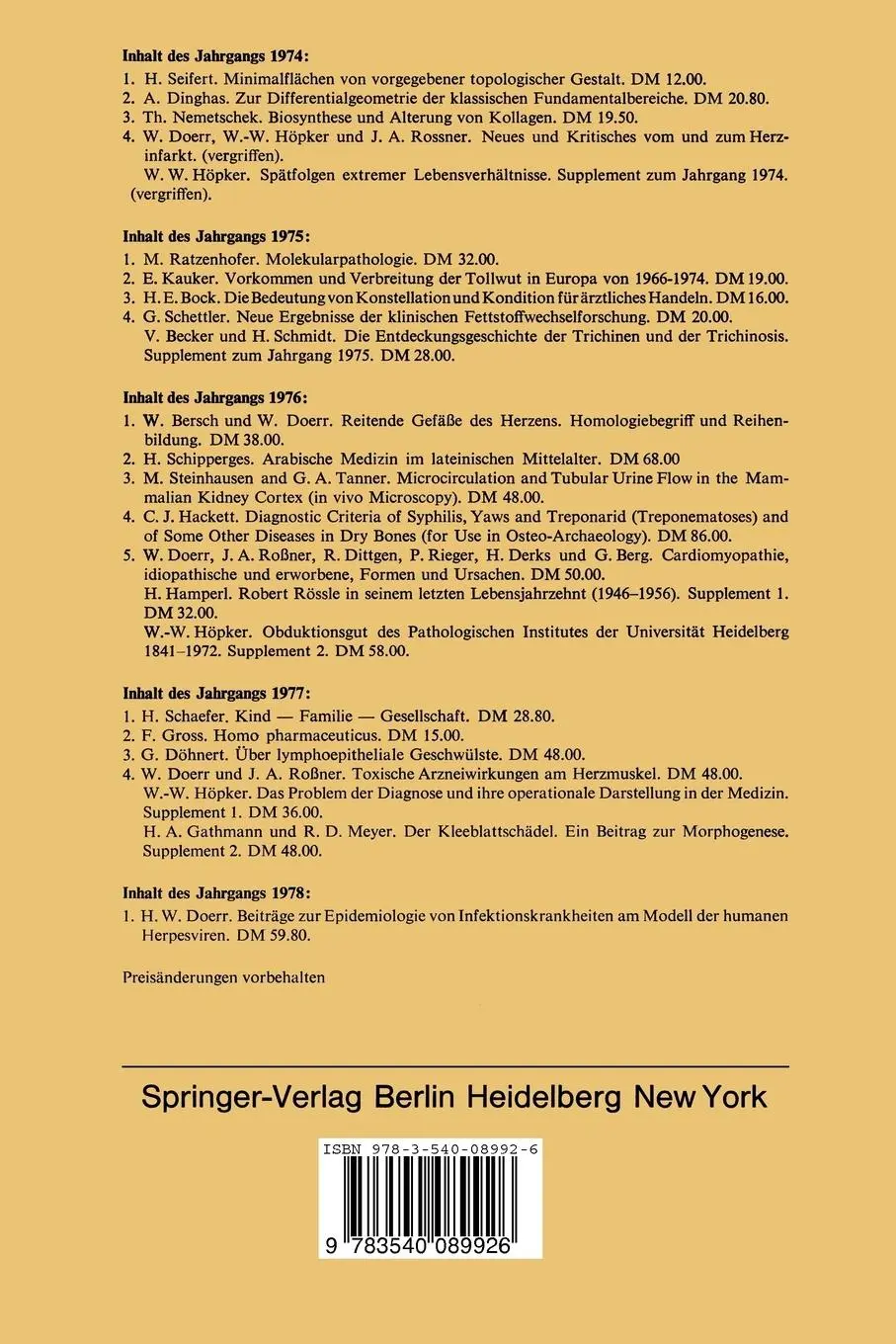 Rückseite: 9783540089926 | Beiträge zur Epidemiologie von Infektionskrankheiten am Modell der...