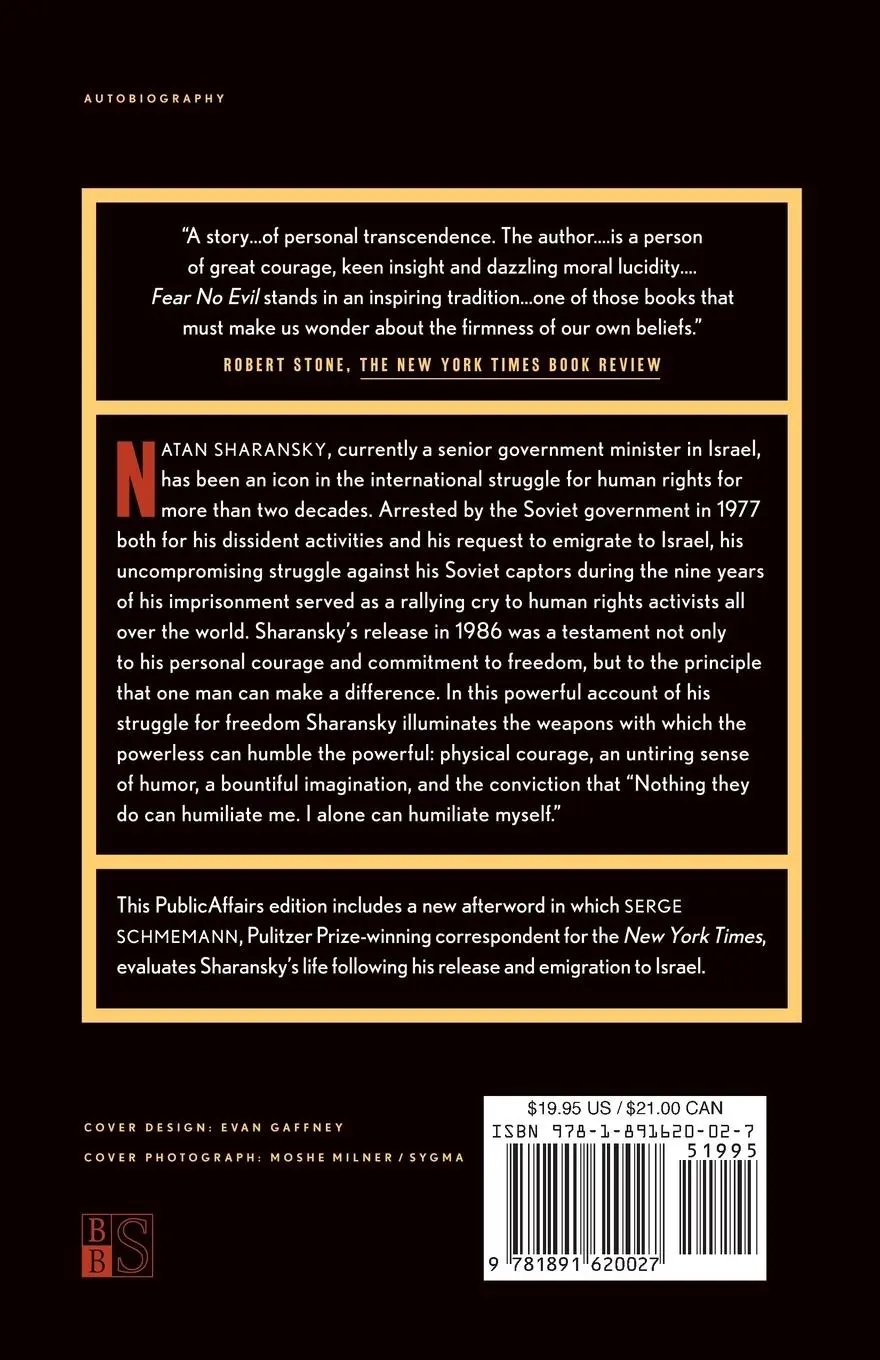 Rückseite: 9781891620027 | Fear No Evil | Anatoly Shcharansky (u. a.) | Taschenbuch | Englisch