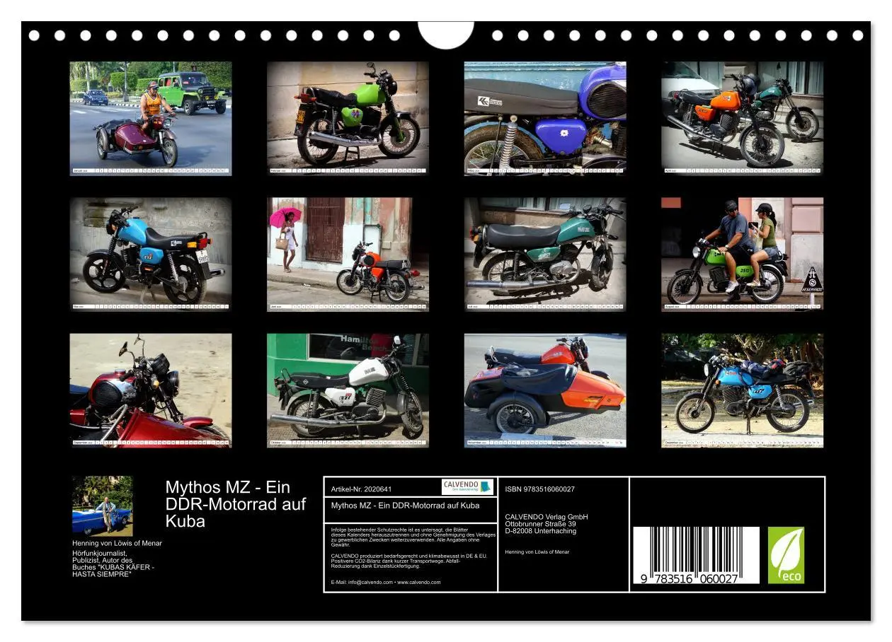 Bild: 9783516060027 | Mythos MZ - Ein DDR-Motorrad auf Kuba (Wandkalender 2026 DIN A4...
