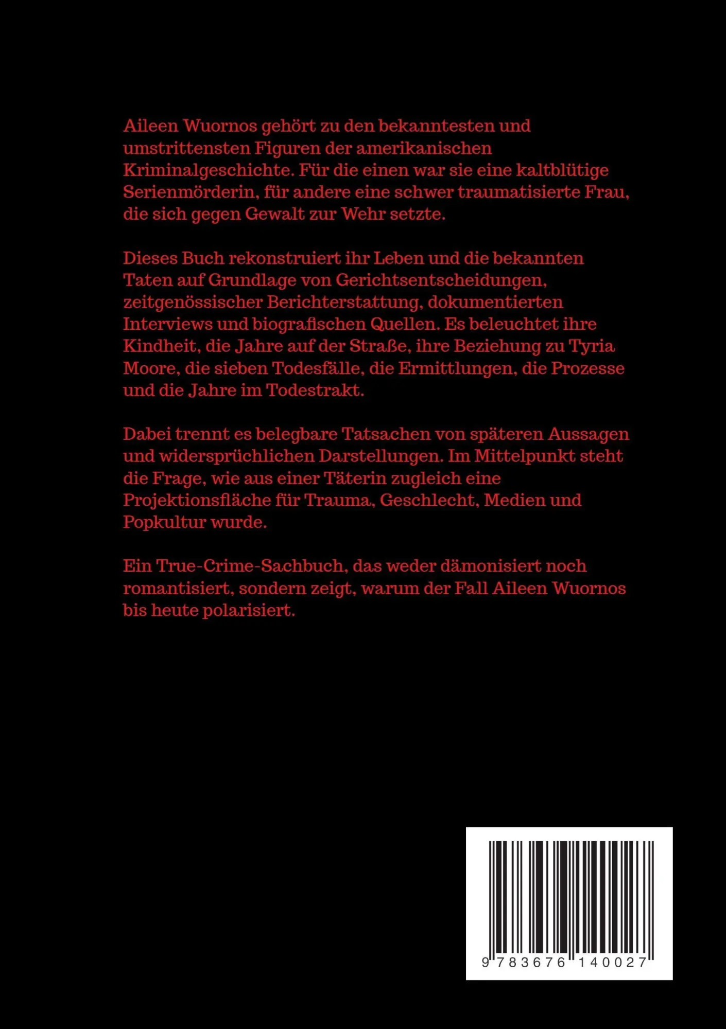 Rückseite: 9783676140027 | AILEEN WUORNOS - DIE FRAU AUF DEM TODESSTREIFEN | David Watson | Buch