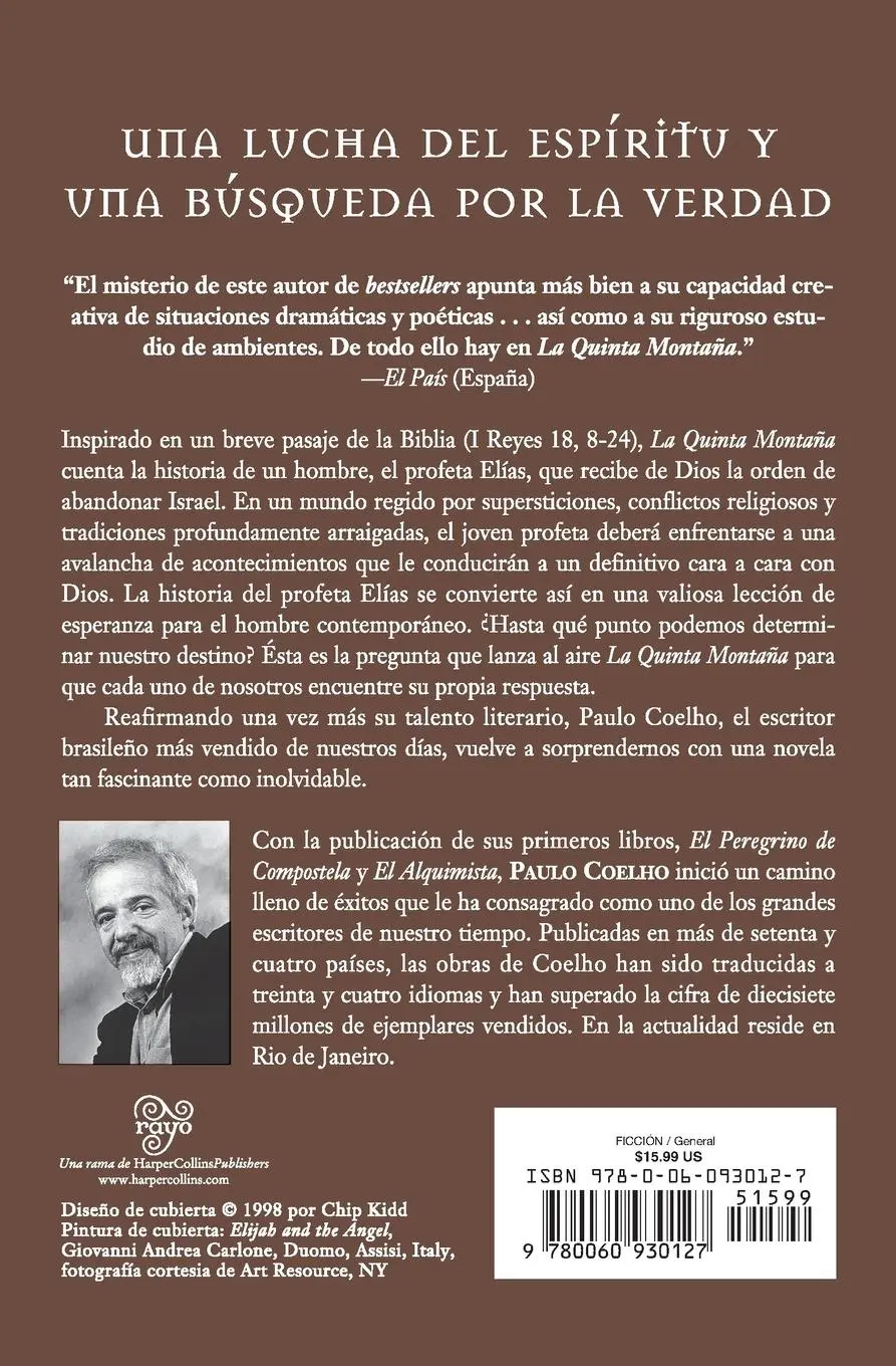 Rückseite: 9780060930127 | The Fifth Mountain \ La Quinta Montaña (Spanish Edition) | Coelho