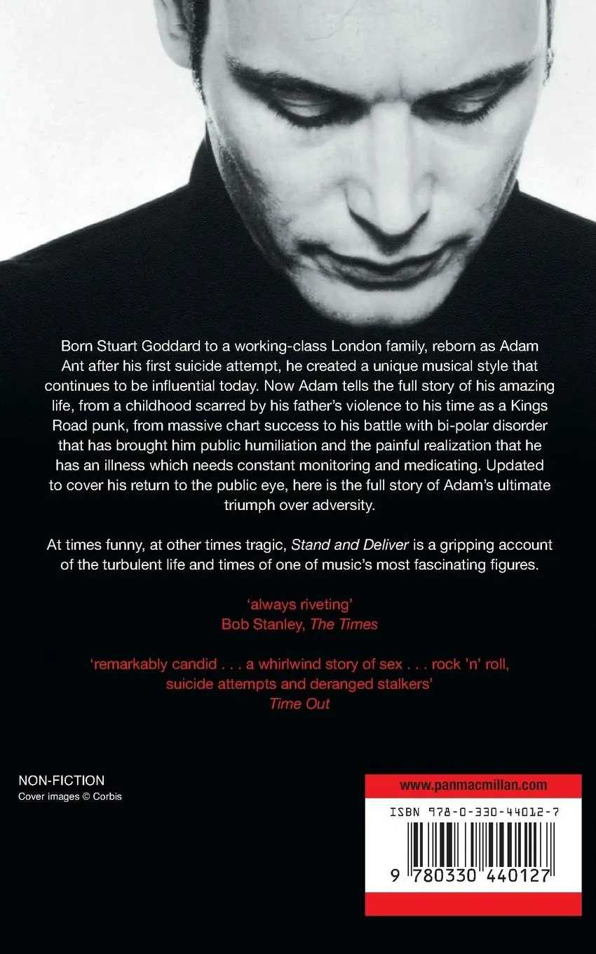 Rückseite: 9780330440127 | Stand and Deliver | My Autobiography | Adam Ant | Taschenbuch | 2007