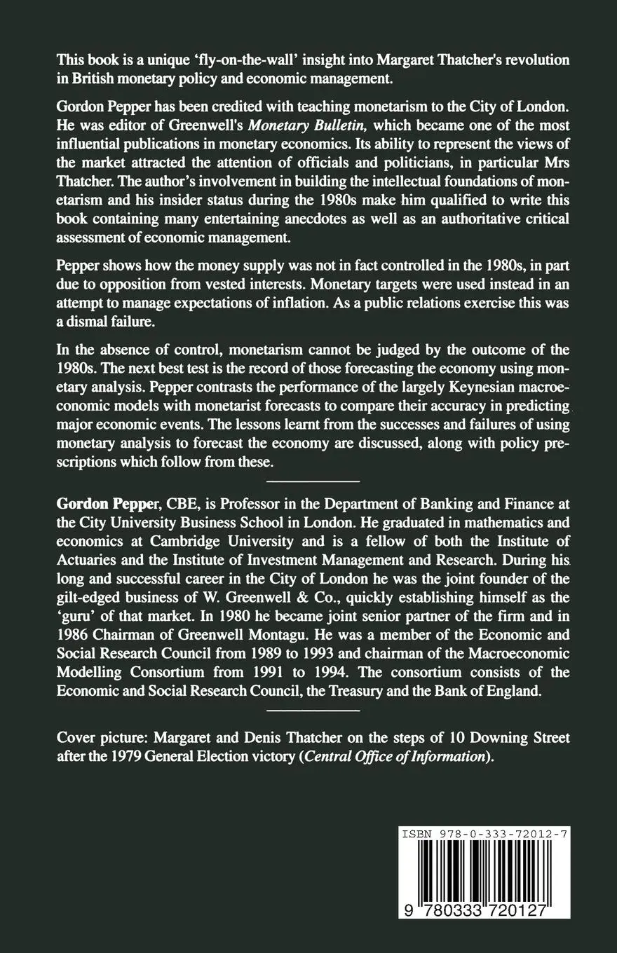 Rückseite: 9780333720127 | Inside Thatcher's Monetarist Revolution | Gordon Pepper | Taschenbuch