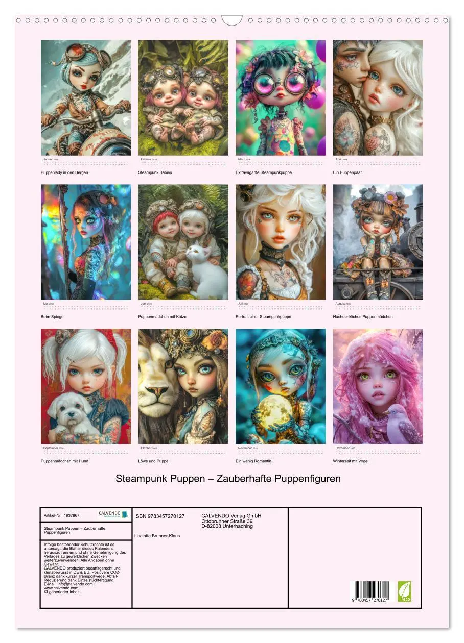 Bild: 9783457270127 | Steampunk Puppen - Zauberhafte Puppenfiguren (Wandkalender 2026 DIN...