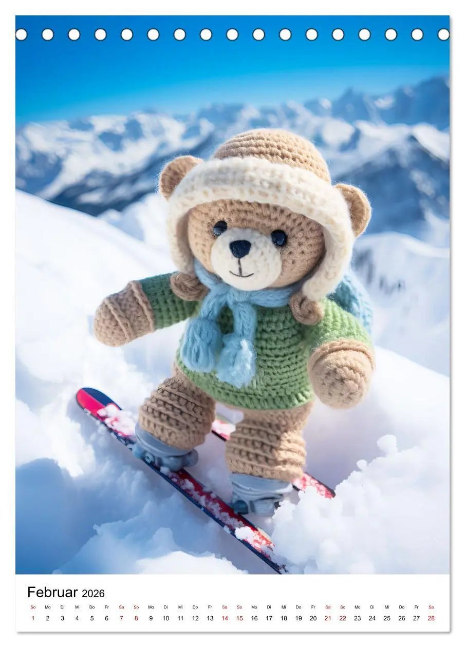 Bild: 9783516290127 | Teddy Abenteur - Ein Jahr mit gehäkelten Freunden (Tischkalender...
