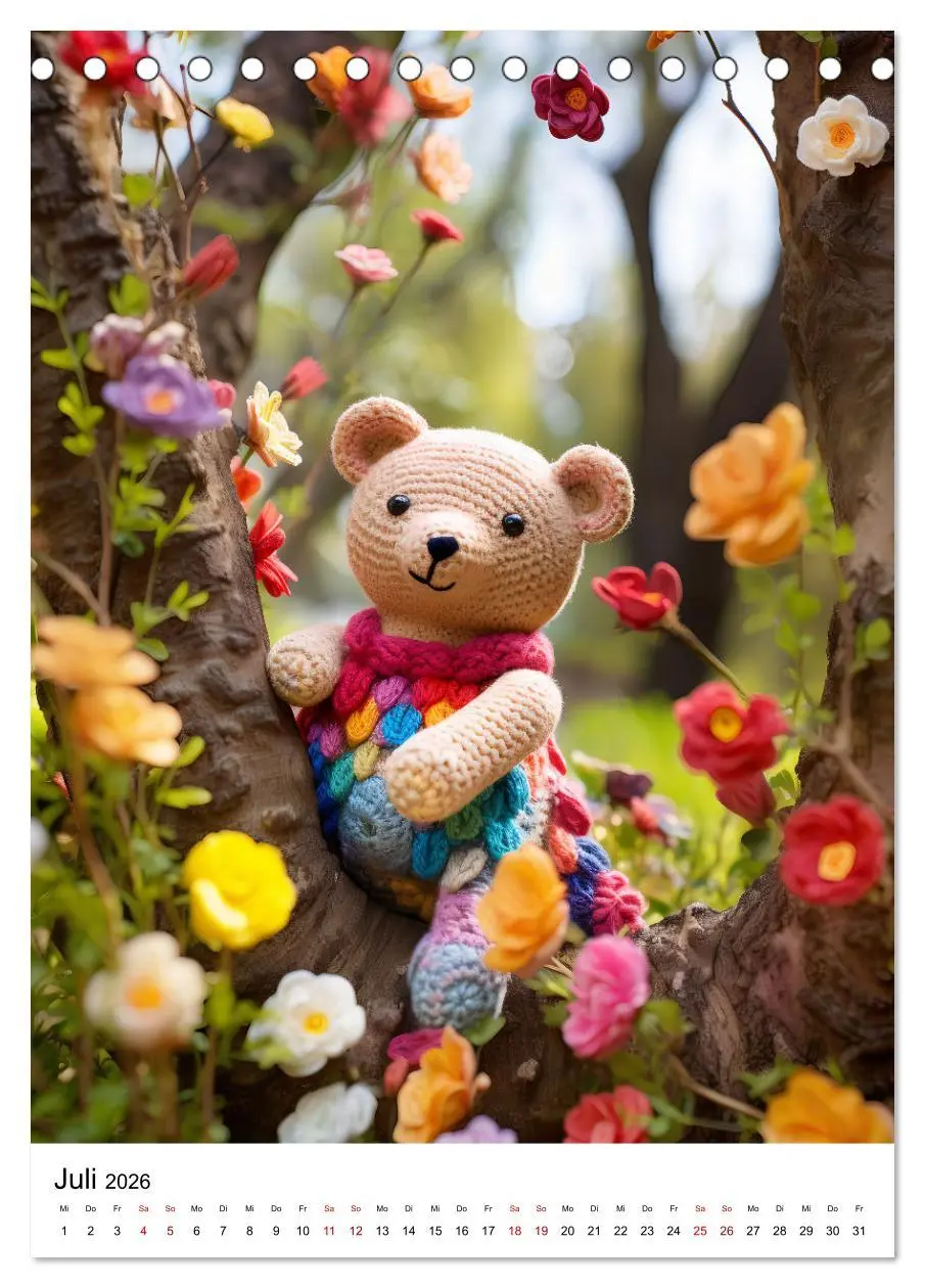 Bild: 9783516290127 | Teddy Abenteur - Ein Jahr mit gehäkelten Freunden (Tischkalender...