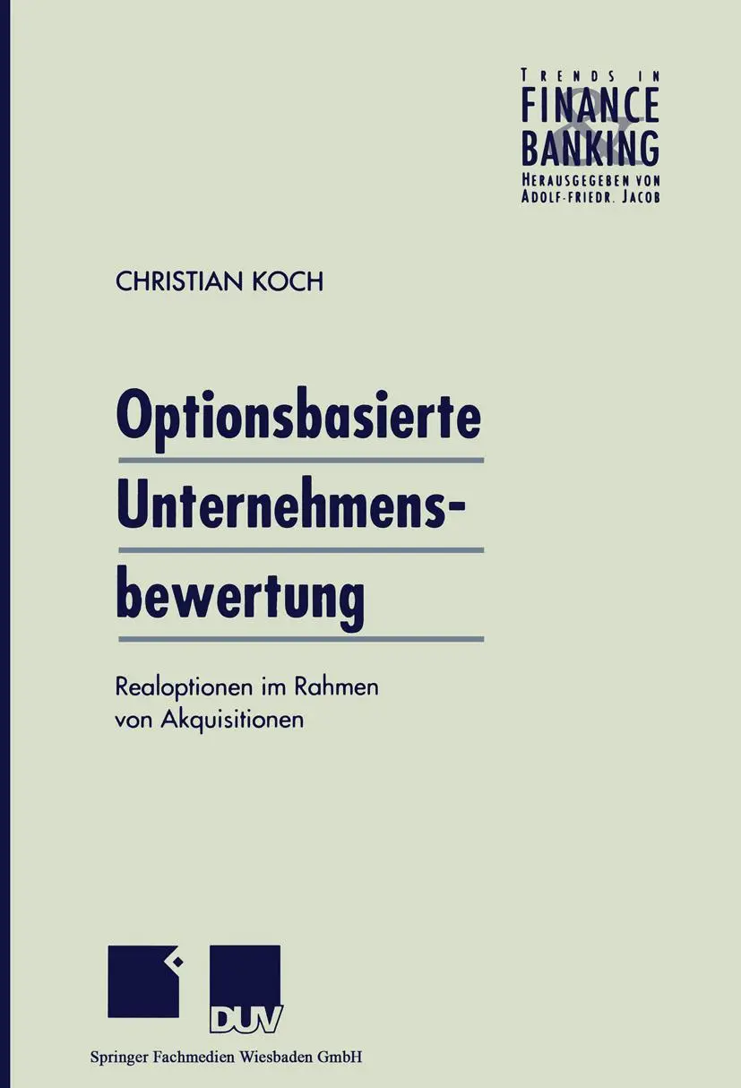 Cover: 9783824490127 | Optionsbasierte Unternehmensbewertung | Christian Koch | Taschenbuch