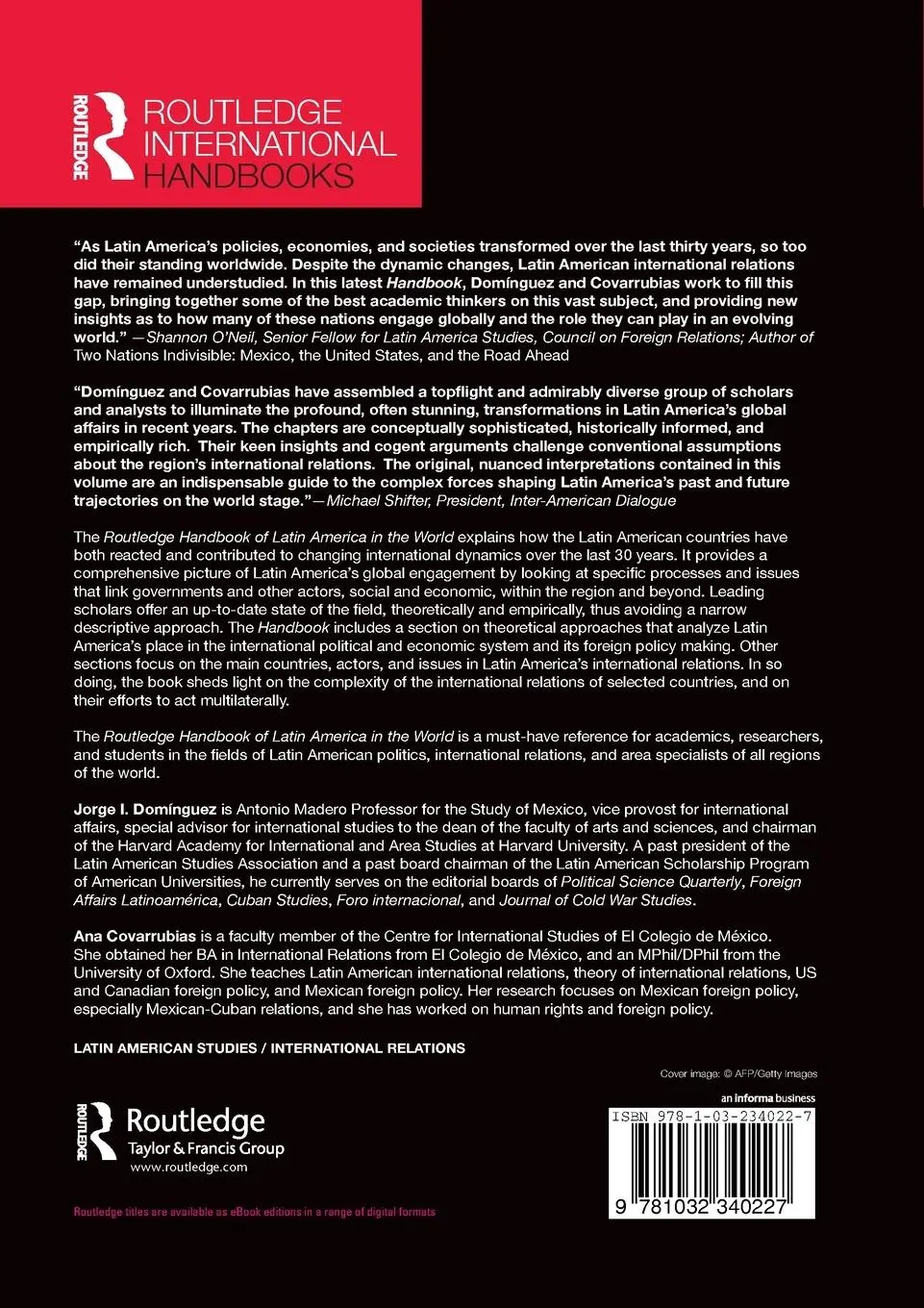 Rückseite: 9781032340227 | Routledge Handbook of Latin America in the World | Dominguez (u. a.)