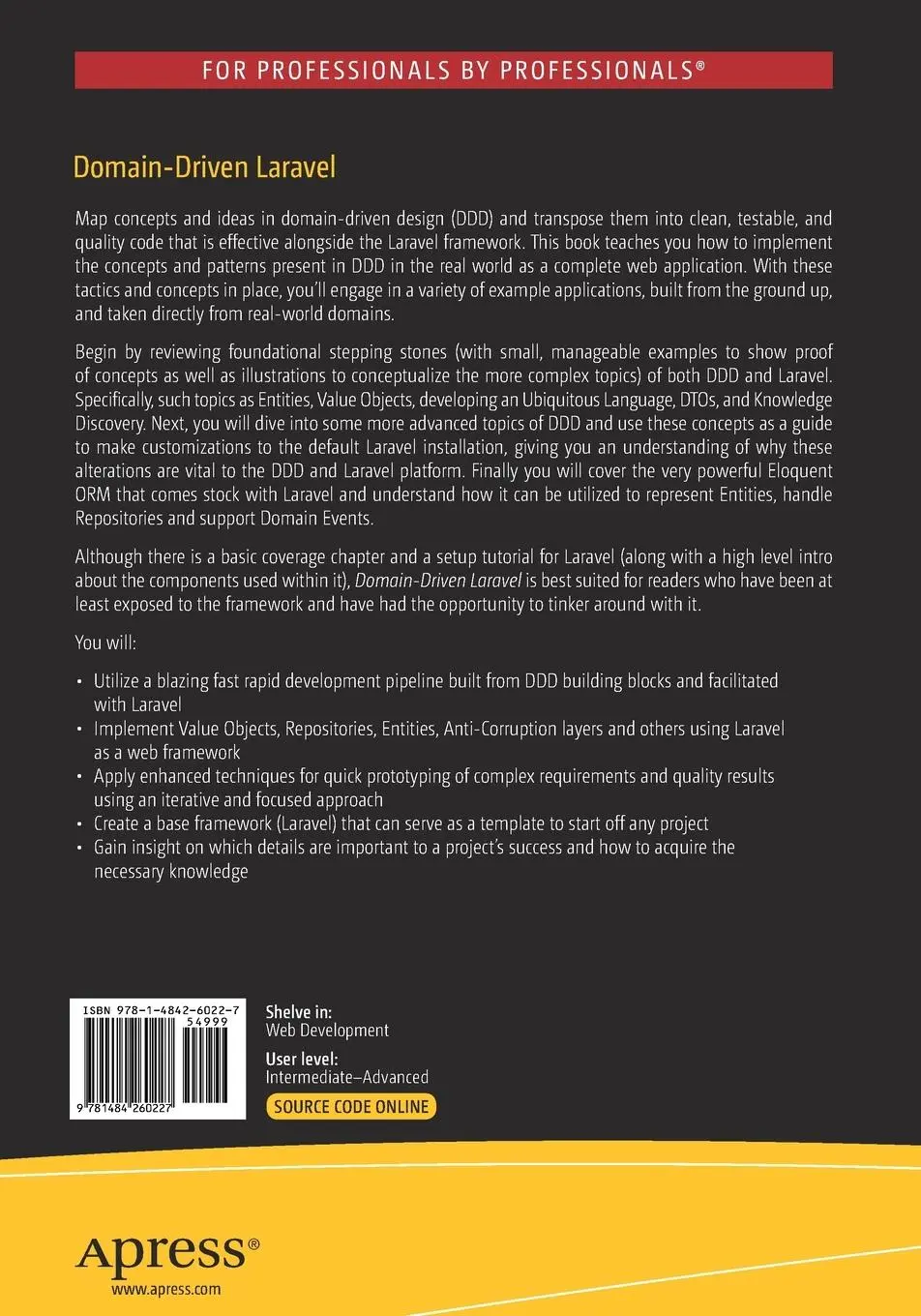 Rückseite: 9781484260227 | Domain-Driven Laravel | Jesse Griffin | Taschenbuch | xvii | Englisch