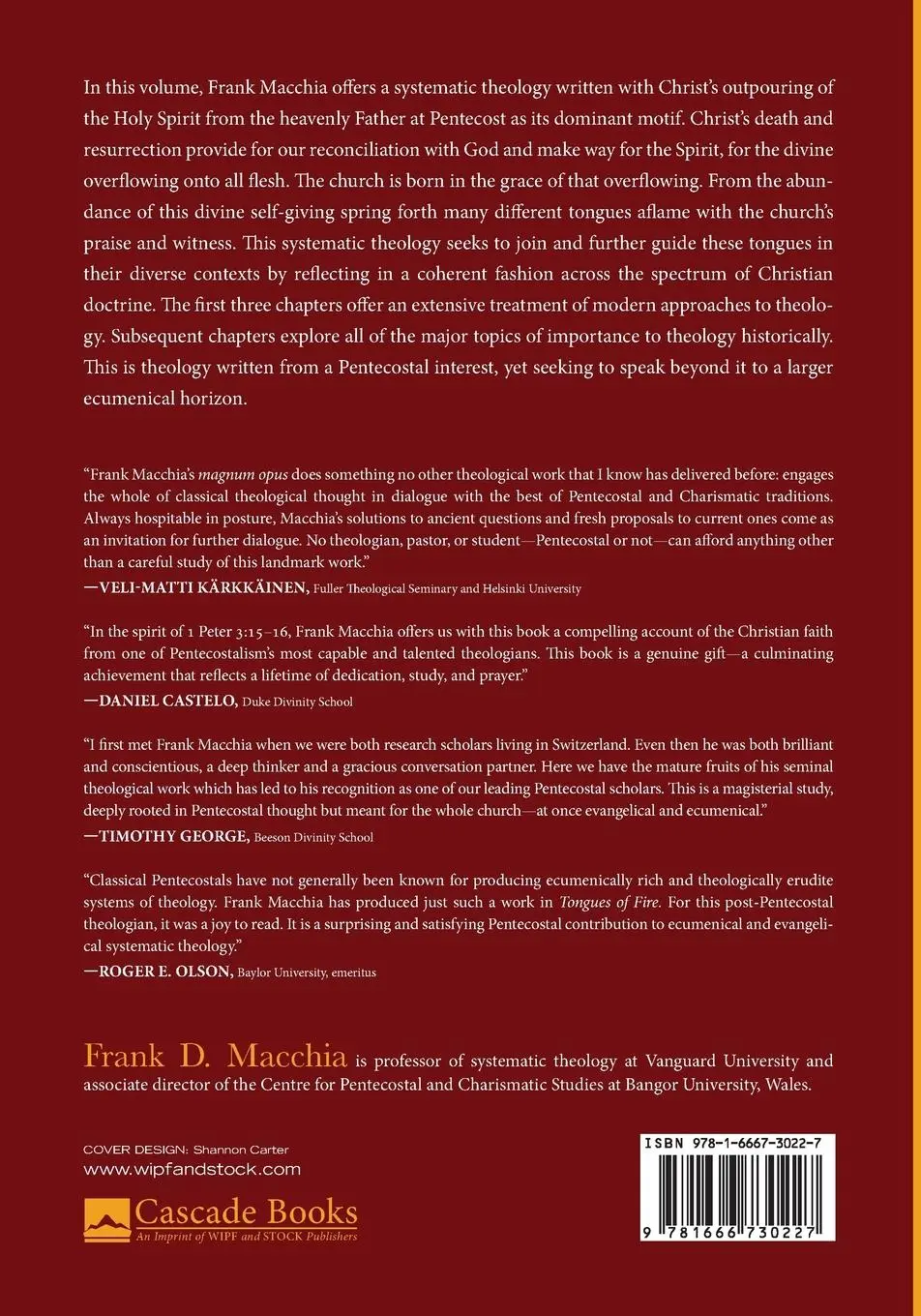 Rückseite: 9781666730227 | Tongues of Fire | Frank D. Macchia | Taschenbuch | Englisch | 2023