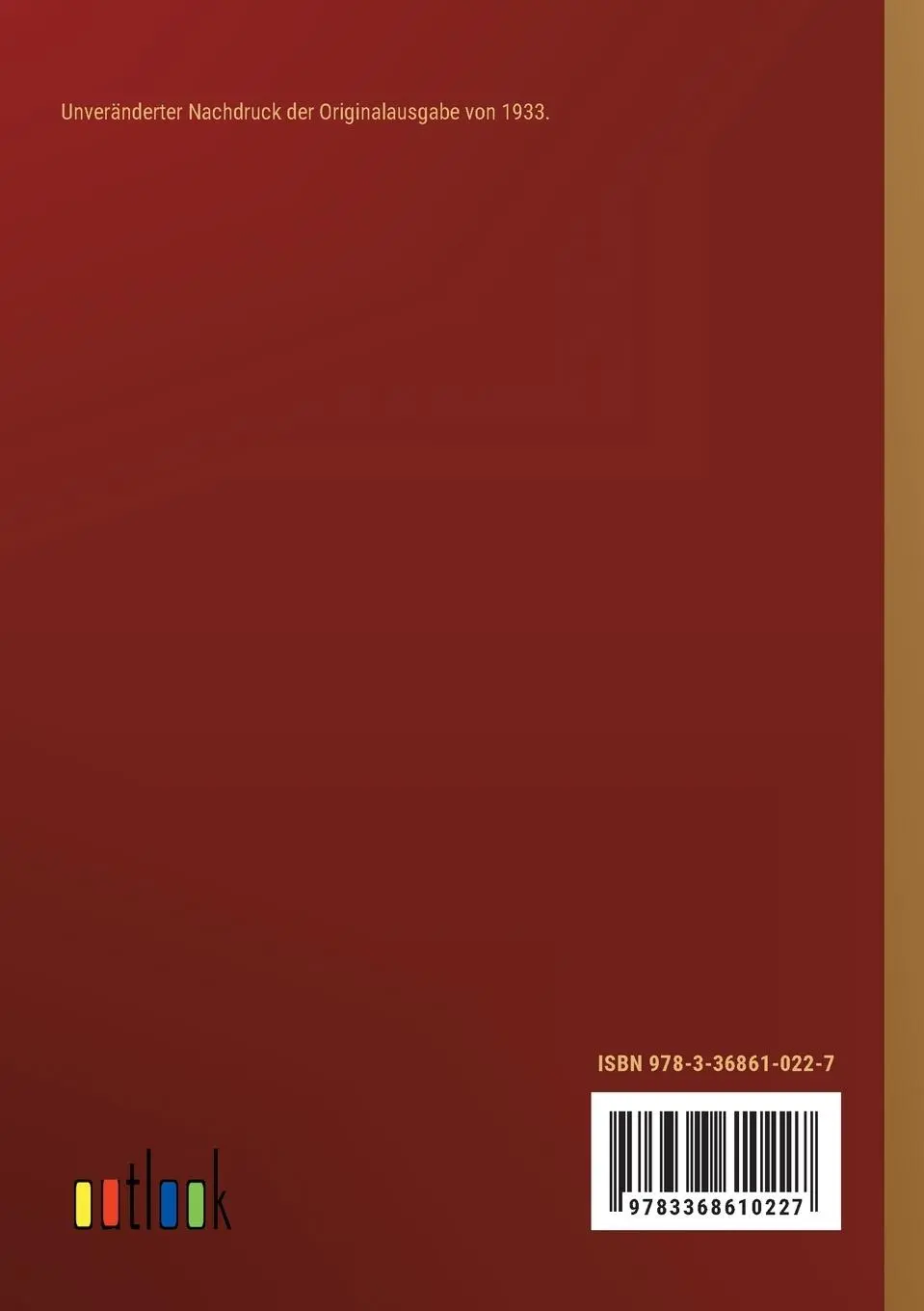Rückseite: 9783368610227 | Vom Mädchen, das nicht lieben konnte | Gabriele Reuter | Taschenbuch