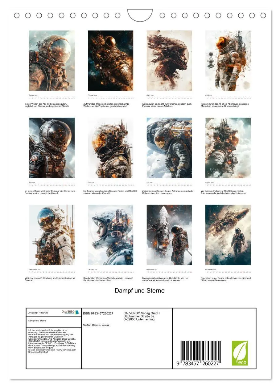 Bild: 9783457260227 | Dampf und Sterne (Wandkalender 2026 DIN A4 hoch), CALVENDO...