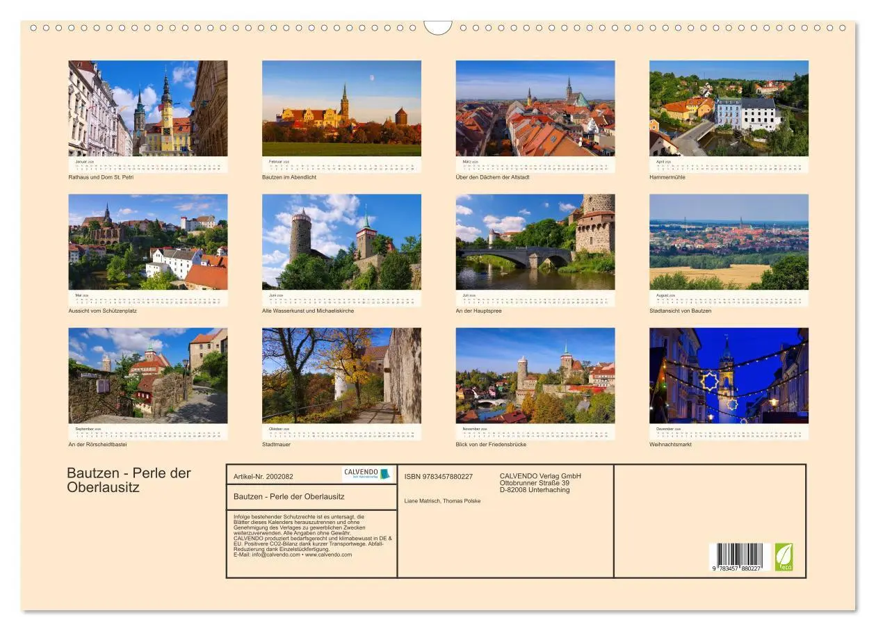 Bild: 9783457880227 | Bautzen - Perle der Oberlausitz (Wandkalender 2026 DIN A2 quer),...