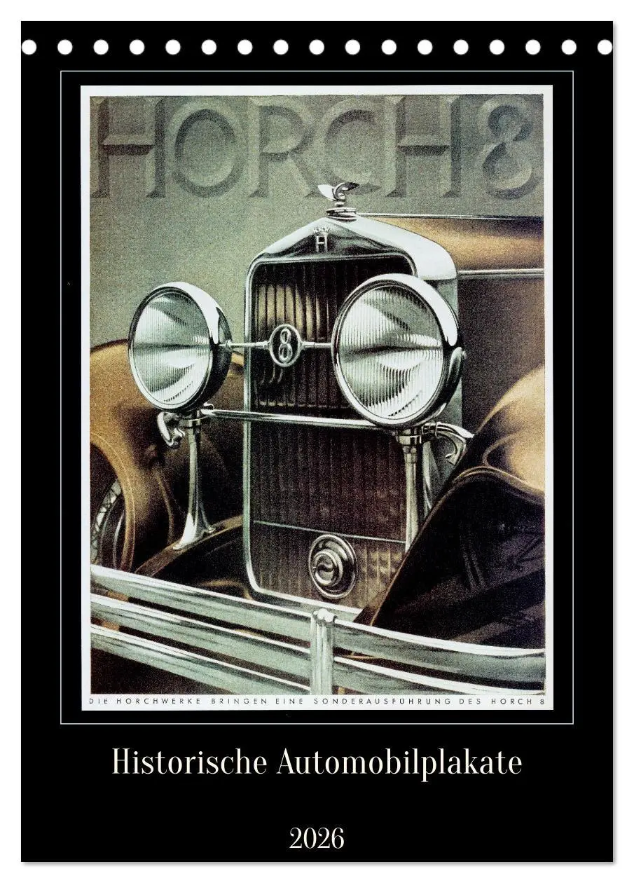 Cover: 9783516350227 | Historische Automobilplakate (Tischkalender 2026 DIN A5 hoch),...