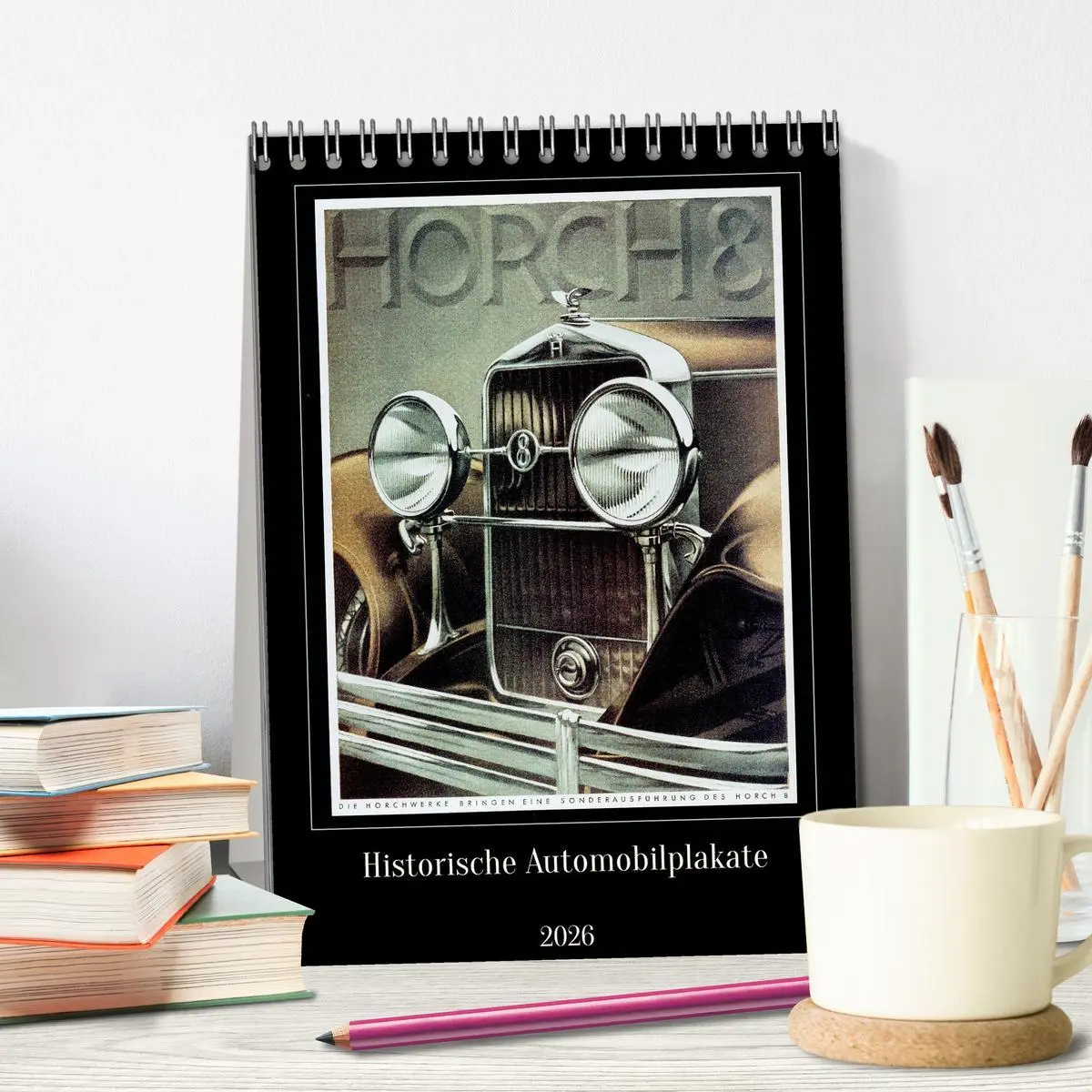 Bild: 9783516350227 | Historische Automobilplakate (Tischkalender 2026 DIN A5 hoch),...