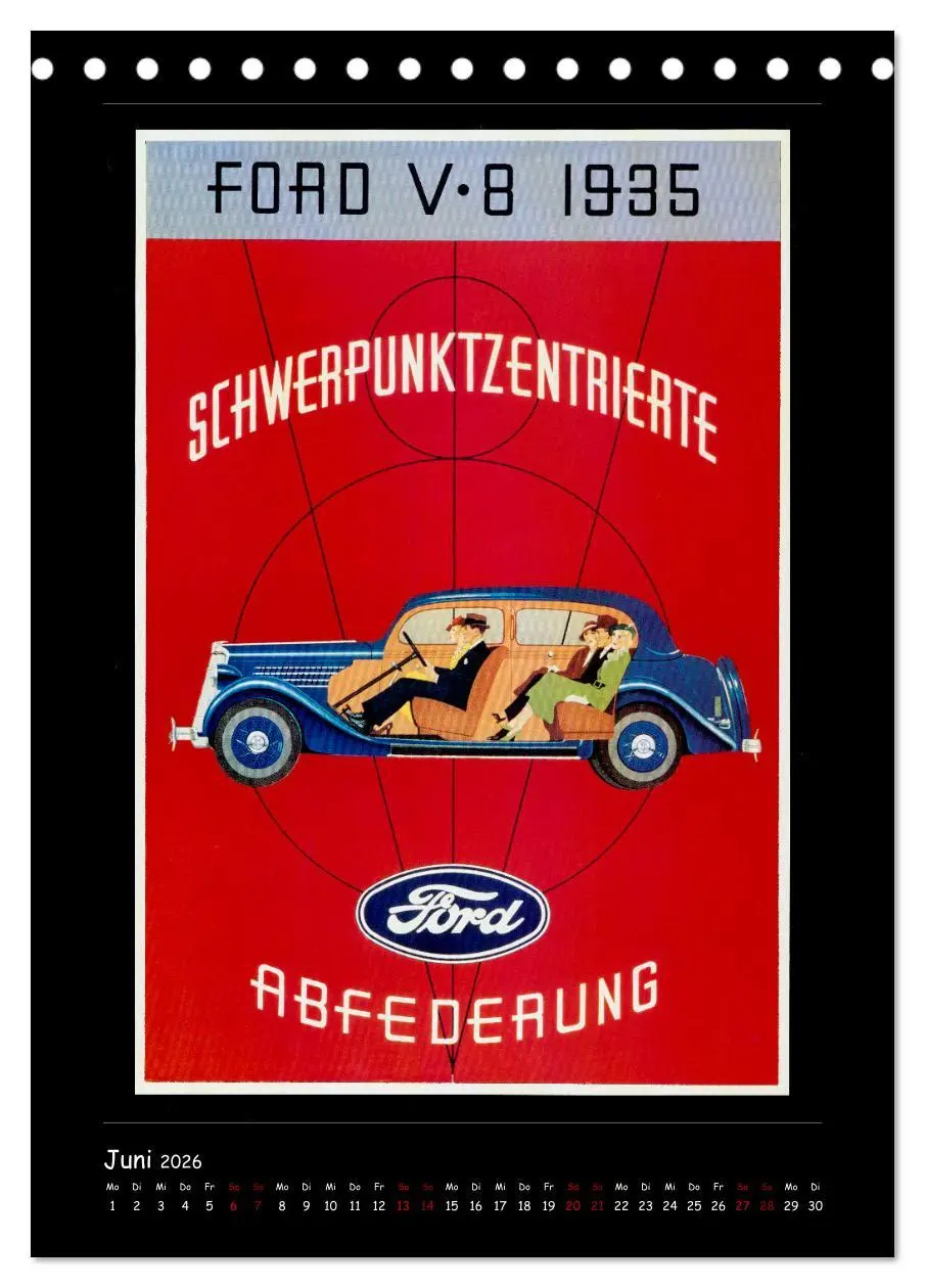 Bild: 9783516350227 | Historische Automobilplakate (Tischkalender 2026 DIN A5 hoch),...