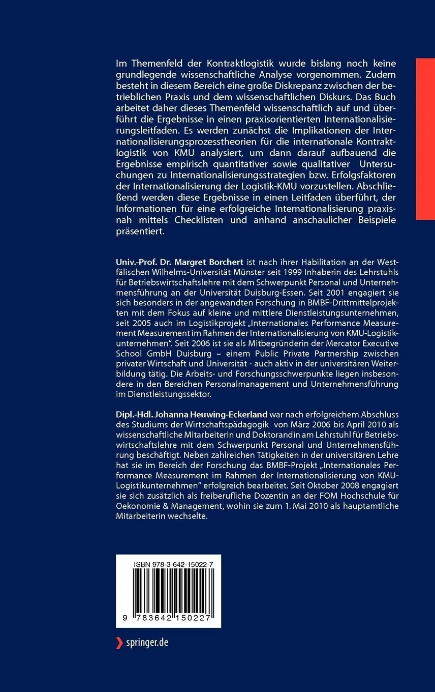 Rückseite: 9783642150227 | Internationalisierung in der Kontraktlogistik | Buch | ix | Deutsch