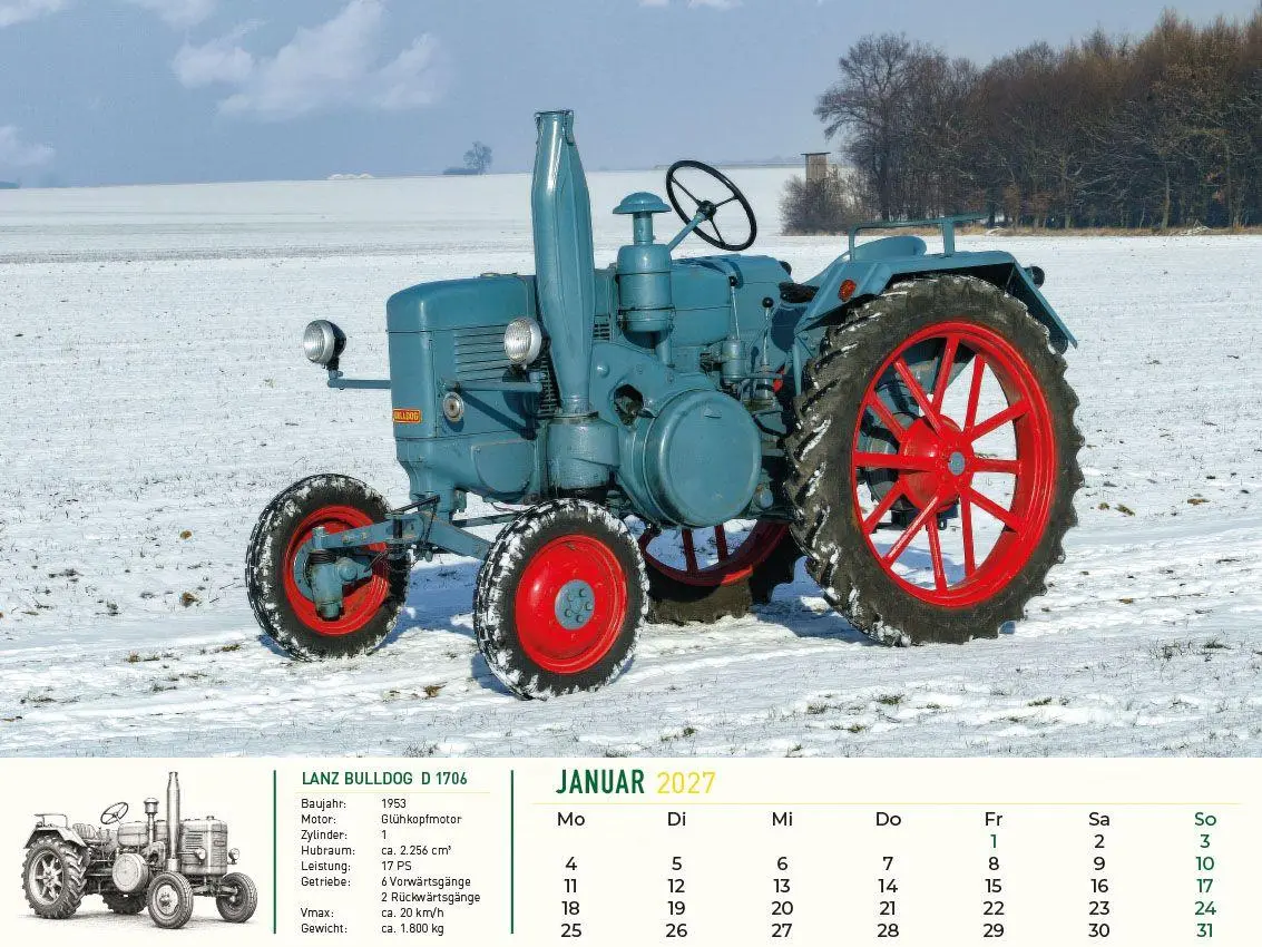 Bild: 9783693570227 | Lanz Bulldog - Tradition trifft Leidenschaft 2027 | Frank Pommer