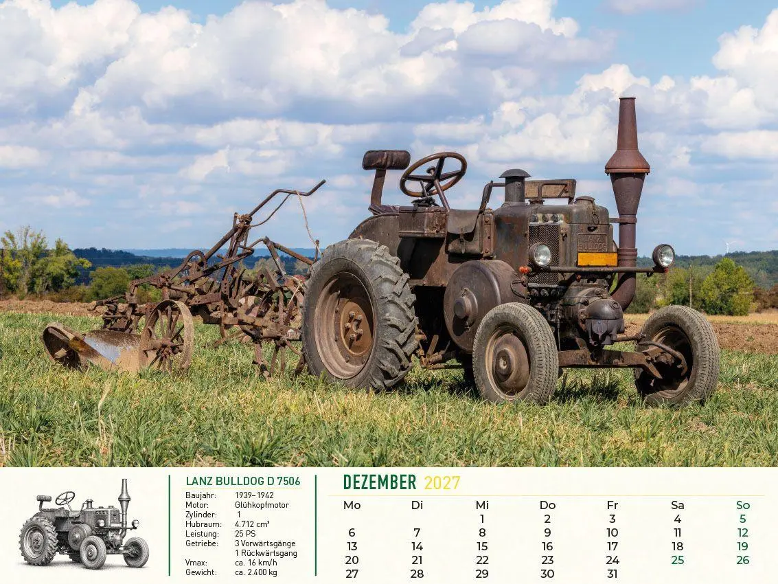 Bild: 9783693570227 | Lanz Bulldog - Tradition trifft Leidenschaft 2027 | Frank Pommer
