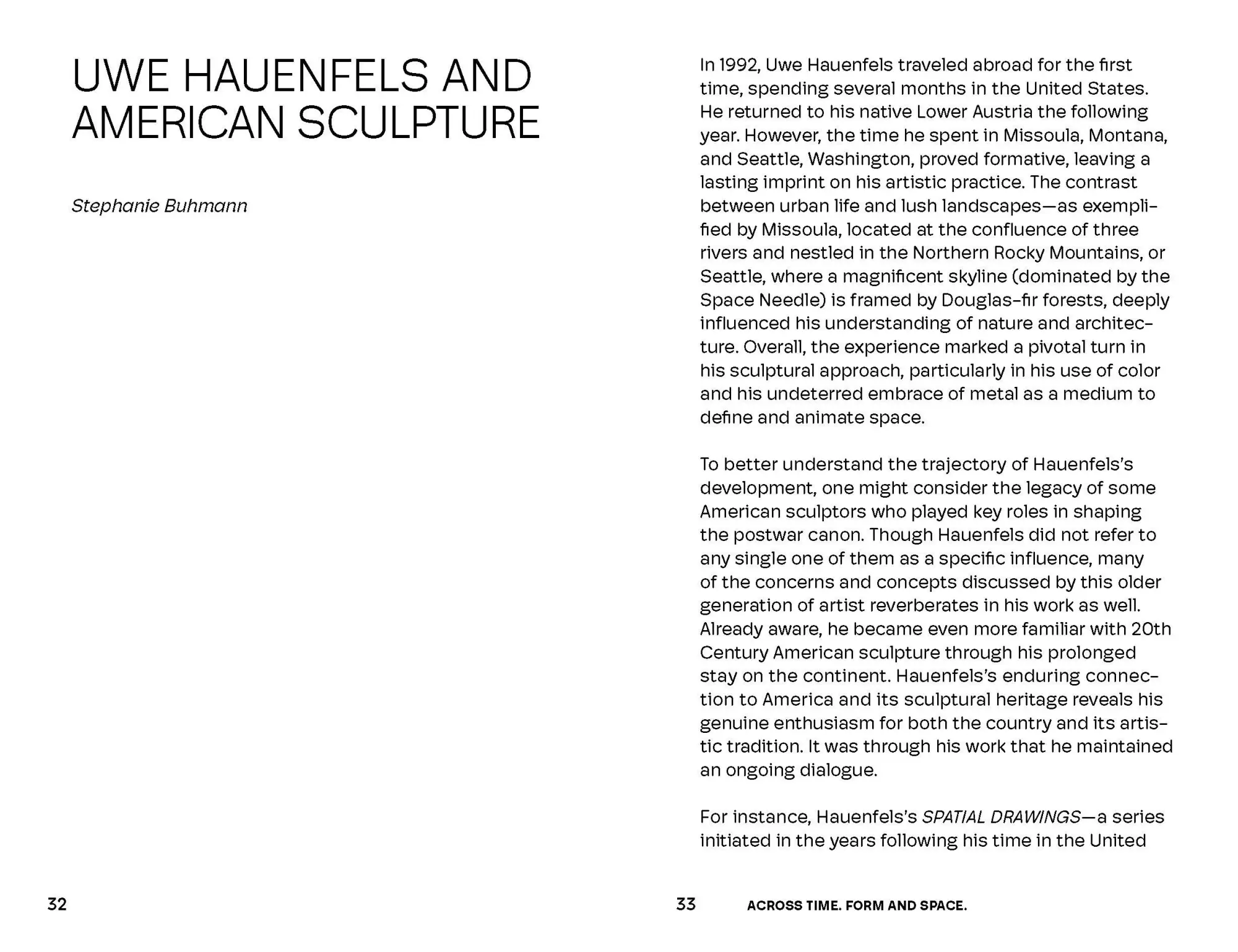 Bild: 9783962160227 | Across Time. Form and Space. | Judith P. Fischer (u. a.) | Taschenbuch