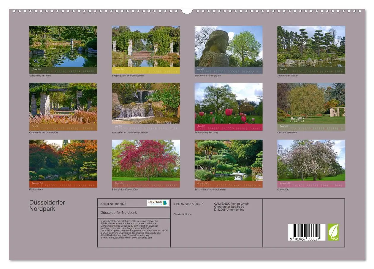 Bild: 9783457700327 | Düsseldorfer Nordpark (hochwertiger Premium Wandkalender 2026 DIN...