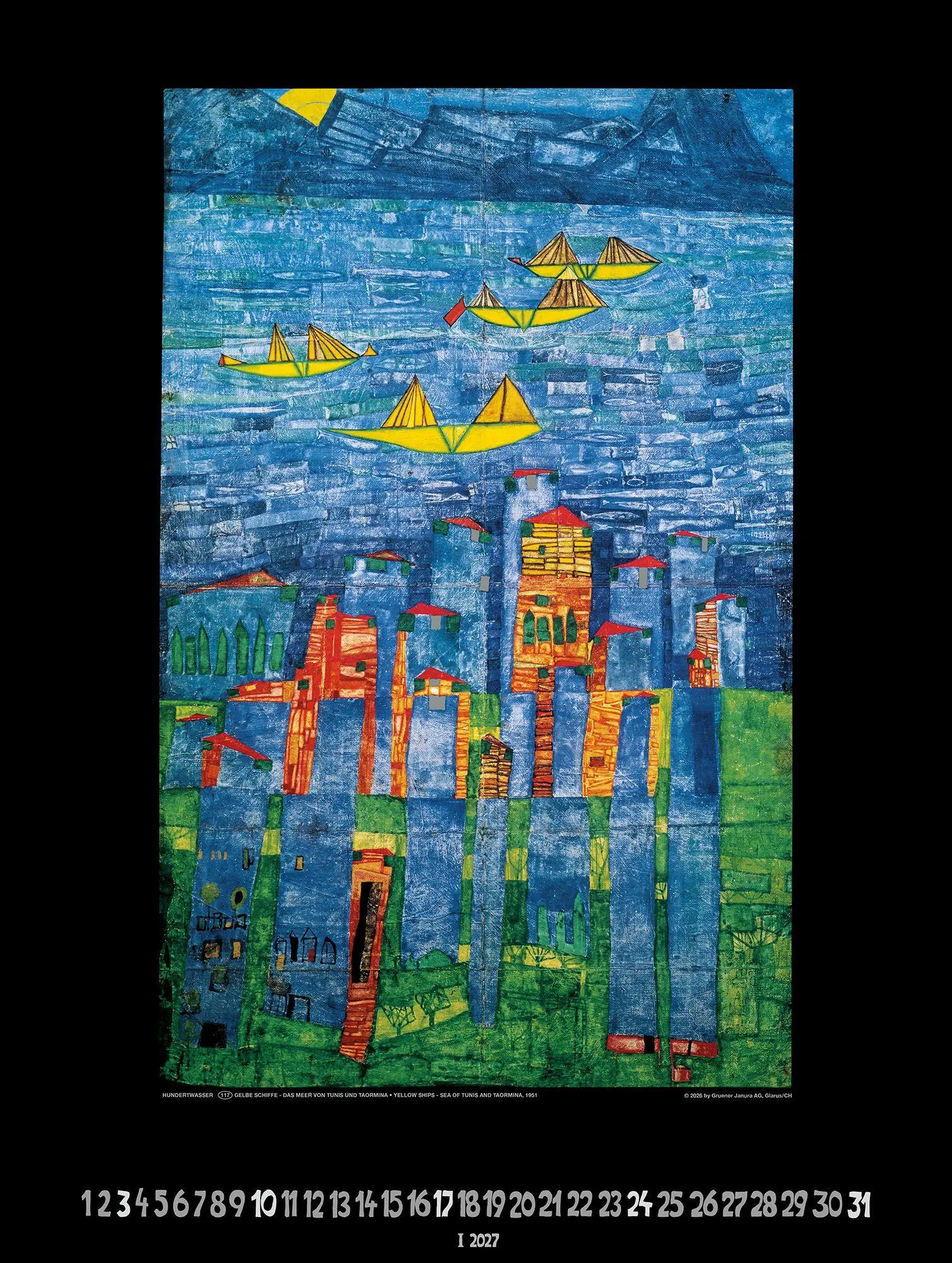 Bild: 9783910430327 | Großer Hundertwasser Art Calendar 2027 | Limited Collectors Edition
