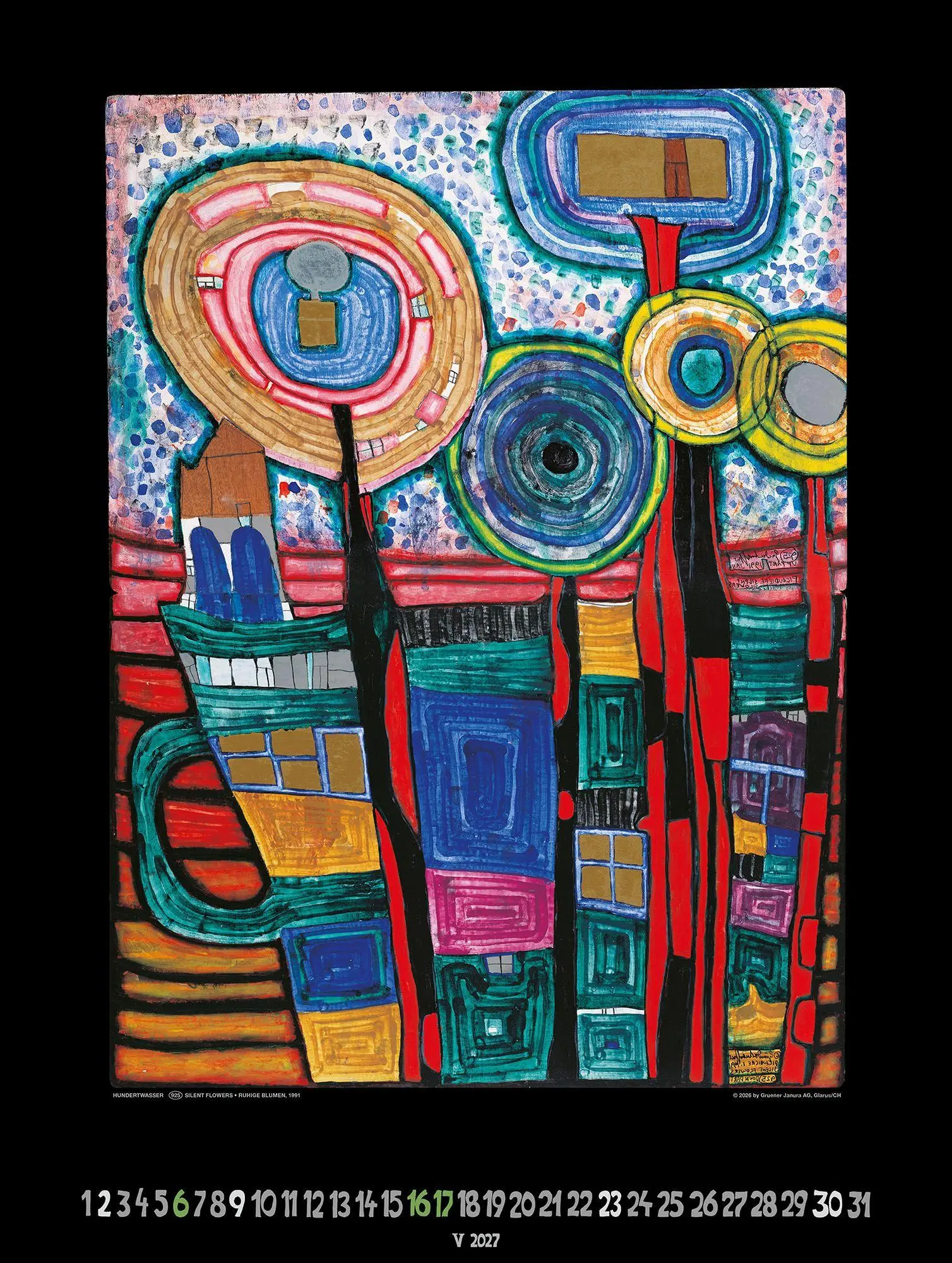 Bild: 9783910430327 | Großer Hundertwasser Art Calendar 2027 | Limited Collectors Edition