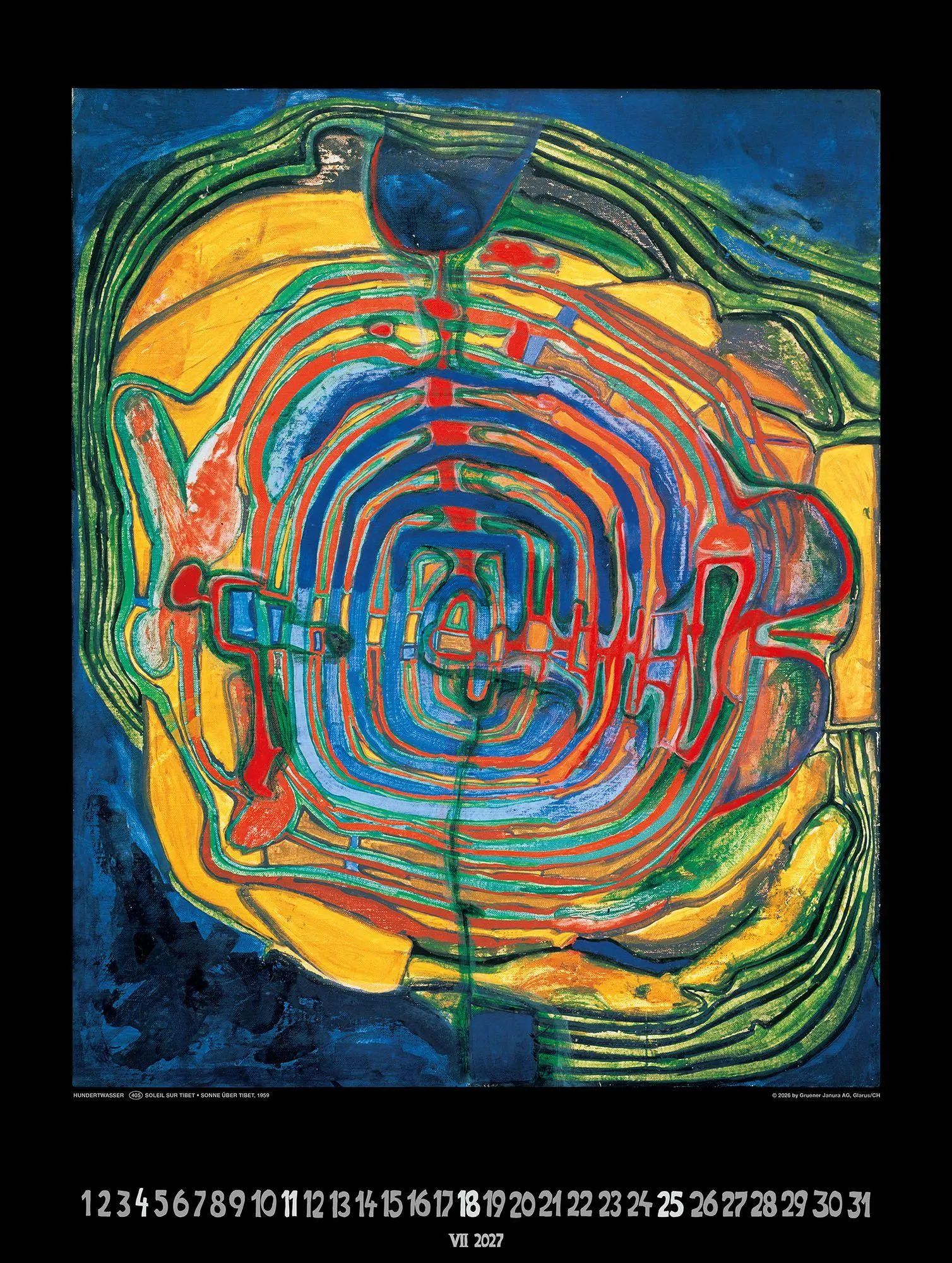 Bild: 9783910430327 | Großer Hundertwasser Art Calendar 2027 | Limited Collectors Edition