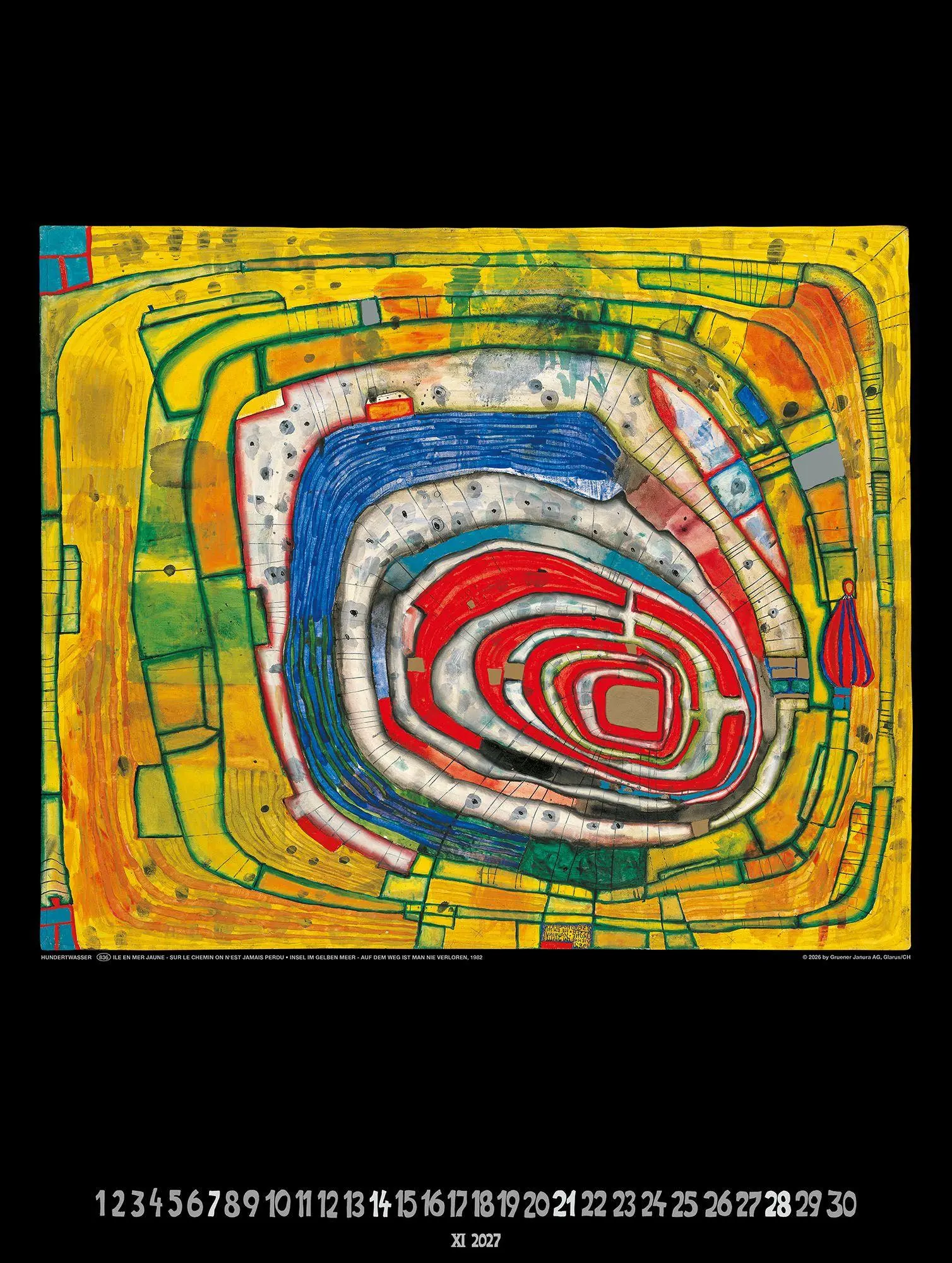 Bild: 9783910430327 | Großer Hundertwasser Art Calendar 2027 | Limited Collectors Edition