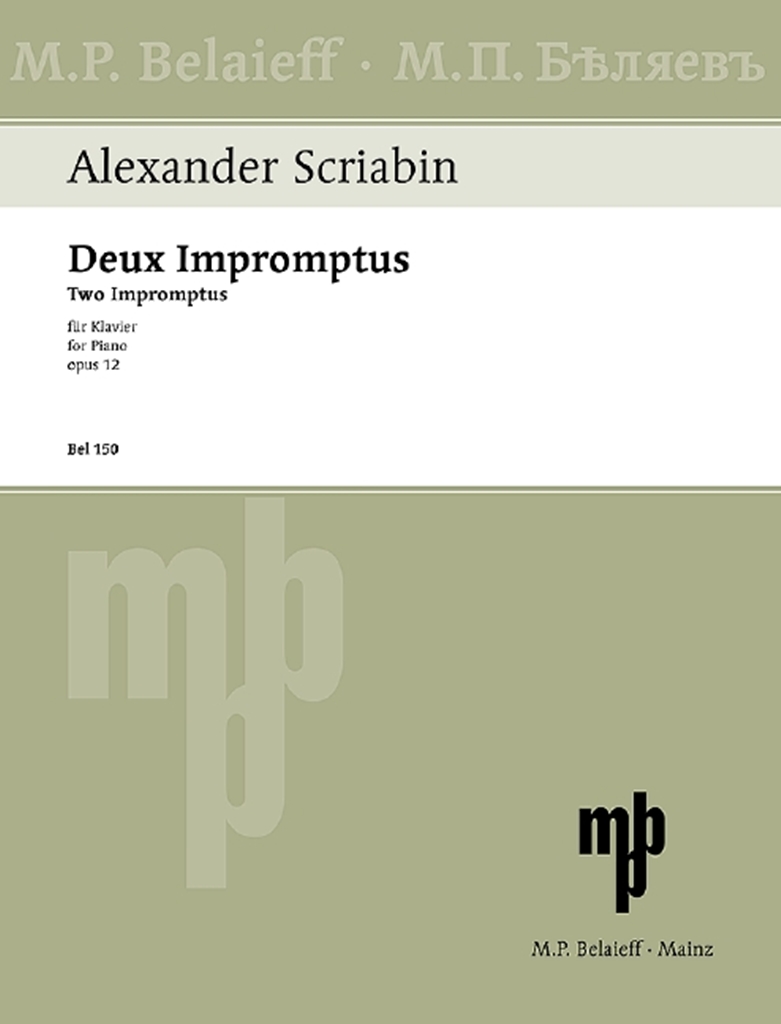 Cover: 9790203000327 | Deux Impromptus op. 12 | Alexander Skrjabin | Buch | EAN 9790203000327