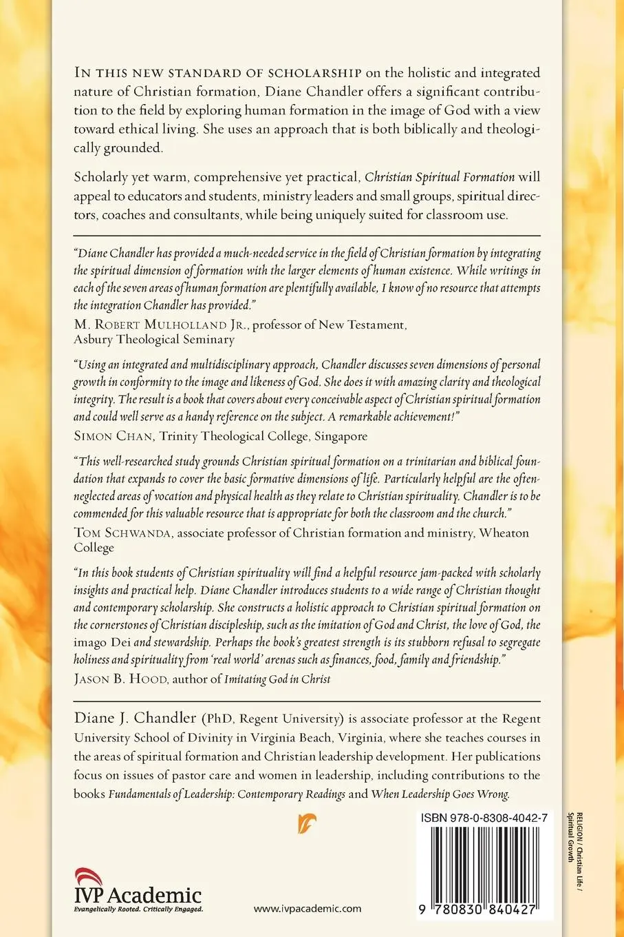 Rückseite: 9780830840427 | Christian Spiritual Formation | Diane J. Chandler | Taschenbuch | 2014