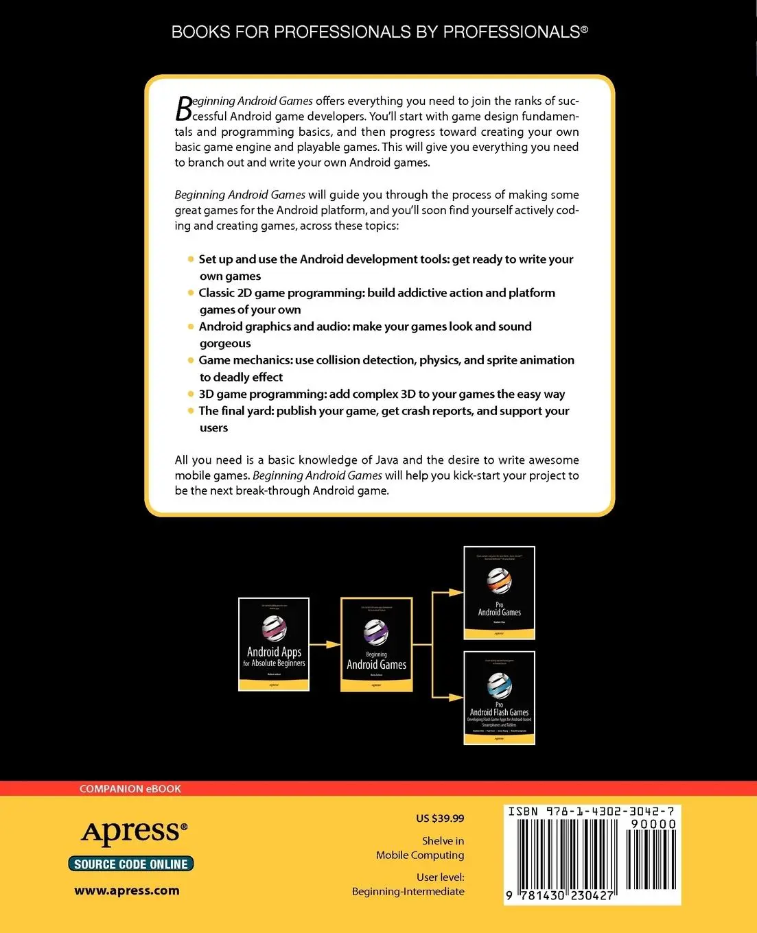 Rückseite: 9781430230427 | Beginning Android Games | Mario Zechner | Taschenbuch | xvi | Englisch