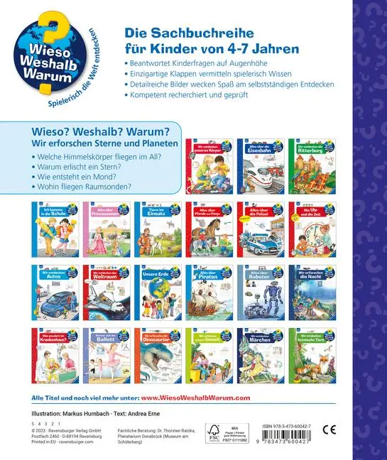 Bild: 9783473600427 | Wieso? Weshalb? Warum?, Band 59 - Wir erforschen Sterne und Planeten