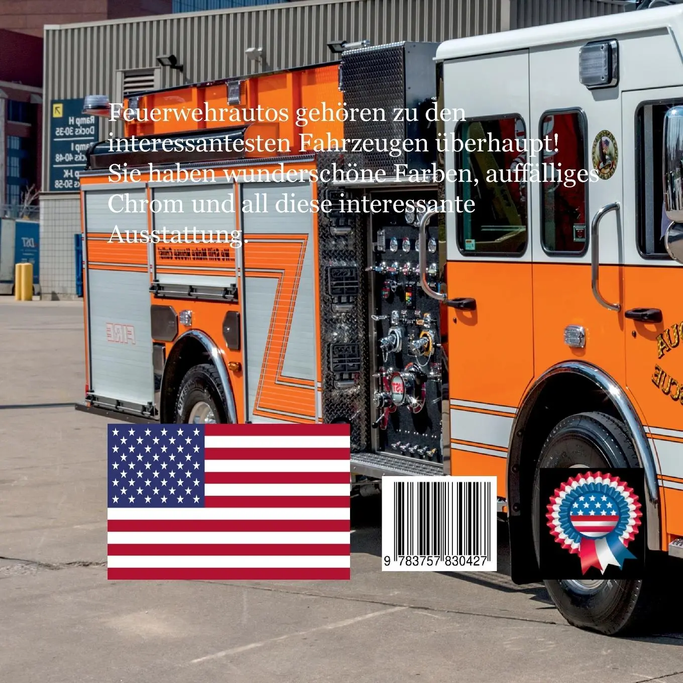 Rückseite: 9783757830427 | Amerikanische Feuerwehrautos | Cristina Berna (u. a.) | Taschenbuch