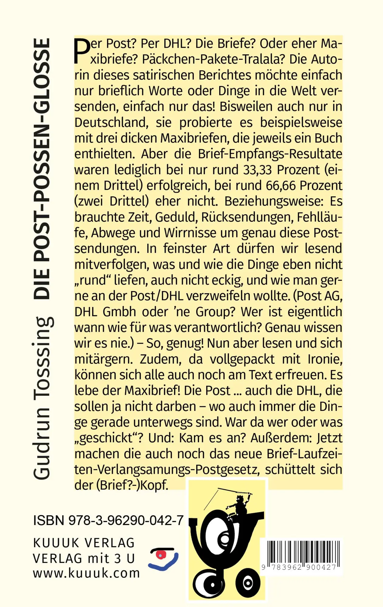 Rückseite: 9783962900427 | Die Post-Possen-Glosse | Ein "kapitales Hoch" auf den gelben Wagen