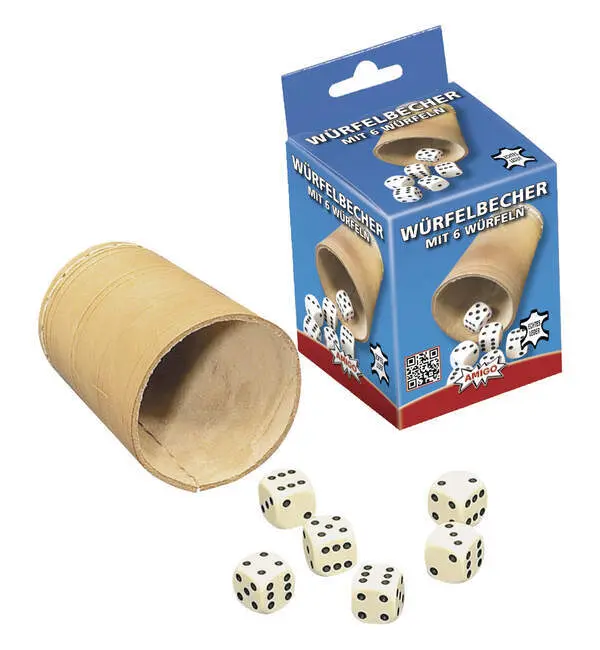 Cover: 4007396870527 | Würfelbecher (8.4 cm) mit 6 Würfeln (Spiel) | Spiel | 87052 | Deutsch