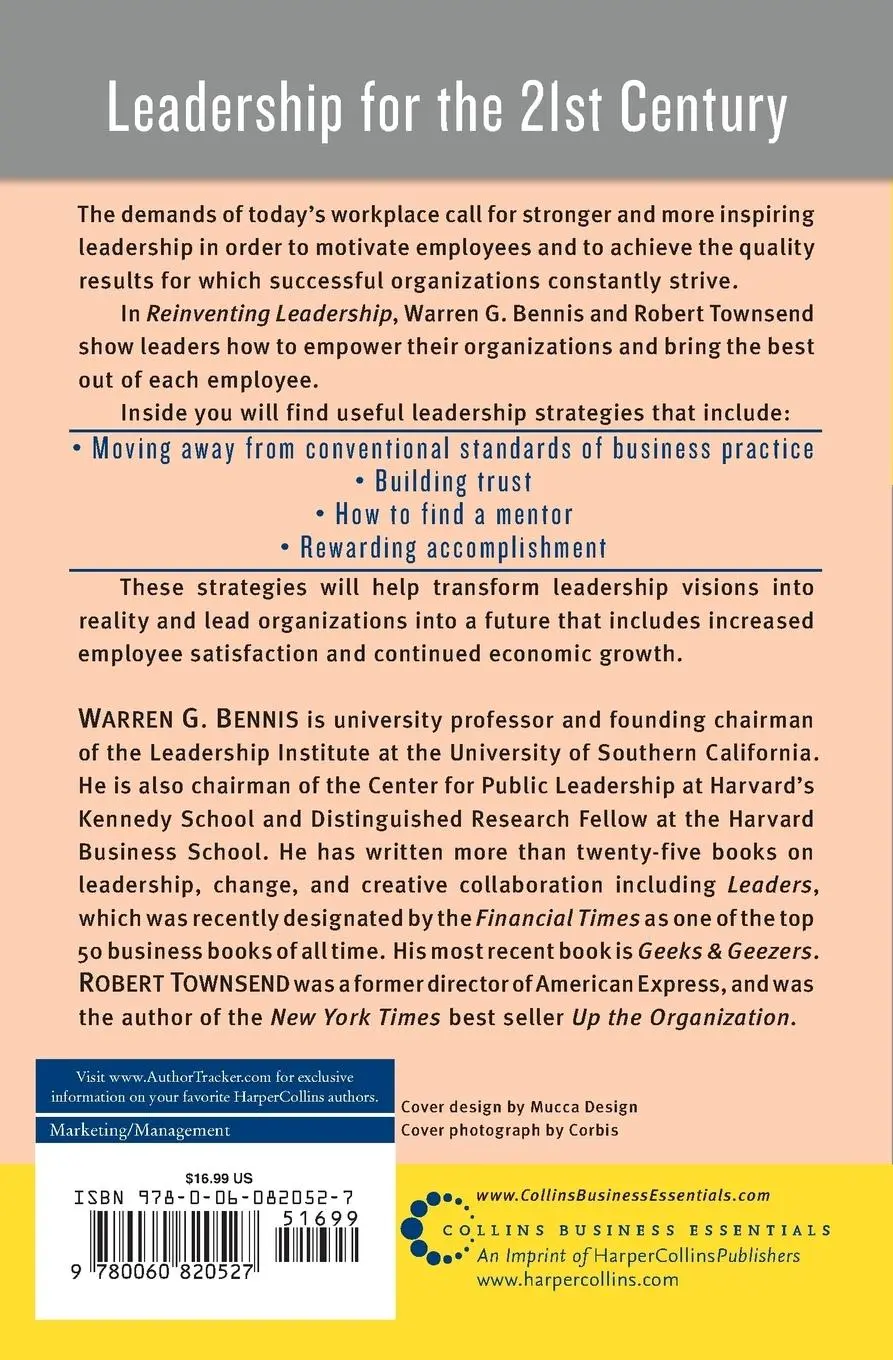 Rückseite: 9780060820527 | Reinventing Leadership | Strategies to Empower the Organization | Buch
