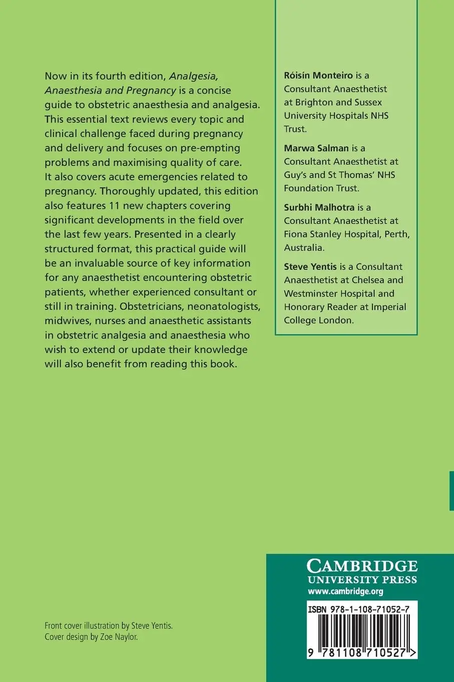 Rückseite: 9781108710527 | Analgesia, Anaesthesia and Pregnancy | Róisín Monteiro (u. a.) | Buch