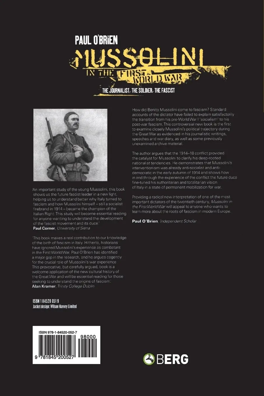 Rückseite: 9781845200527 | Mussolini in the First World War | Paul O'Brien | Taschenbuch | 2004