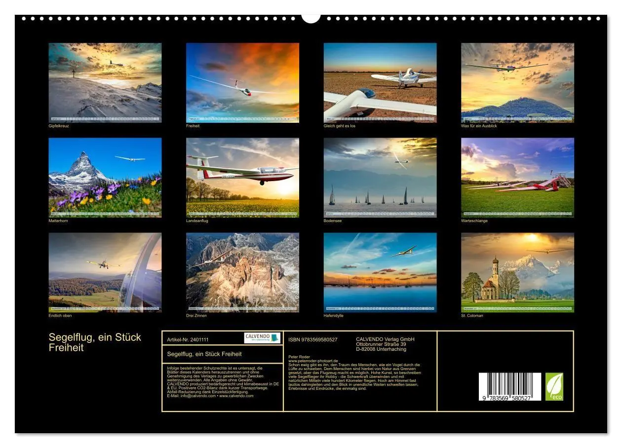 Bild: 9783569580527 | Segelflug, ein Stück Freiheit (hochwertiger Premium Wandkalender...