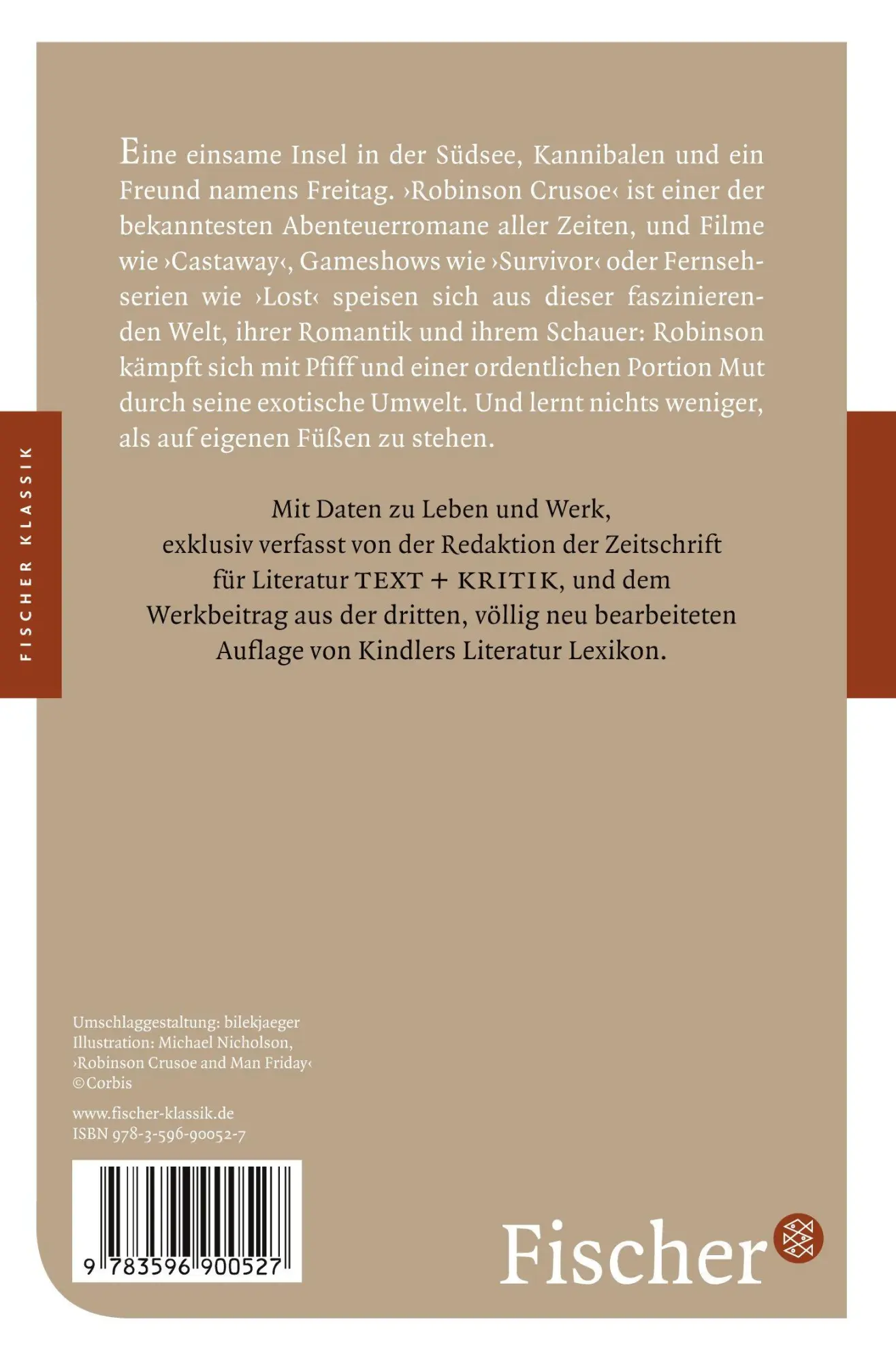 Rückseite: 9783596900527 | Das Leben und die seltsamen Abenteuer des Robinson Crusoe | Roman