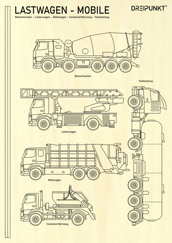 Bild: 4251241150627 | Laubsägevorlagen Lastwagen-Mobile | Schulze Media GmbH | Deutsch