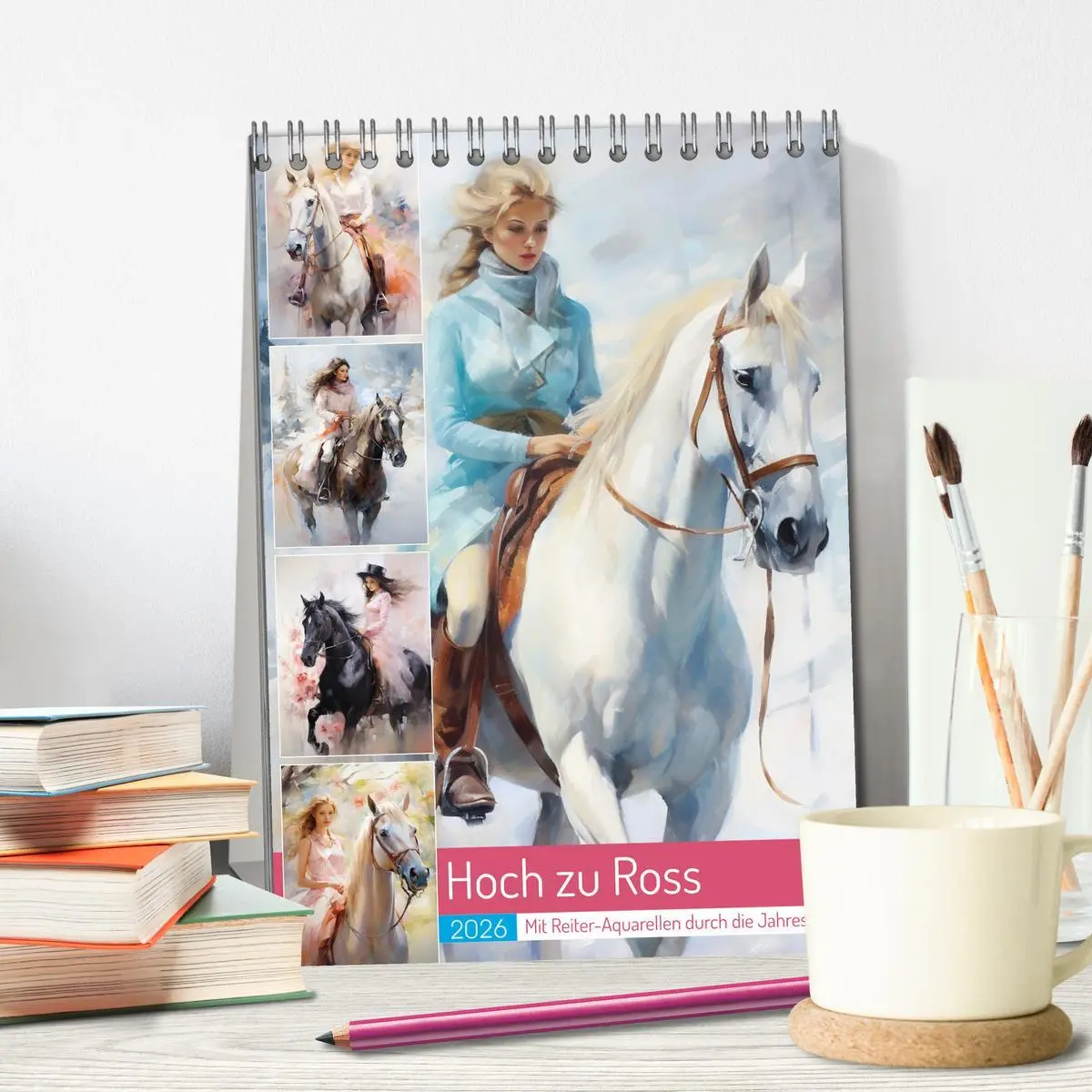 Bild: 9783516310627 | Hoch zu Ross. Mit Reiter-Aquarellen durch die Jahreszeiten...