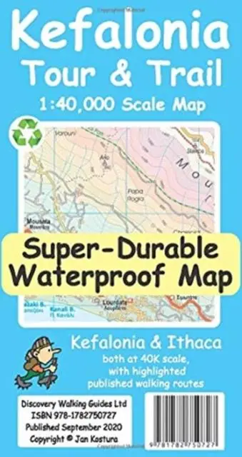 Cover: 9781782750727 | Kefalonia Tour and Trail Map | Jan Kostura | (Land-)Karte | Englisch