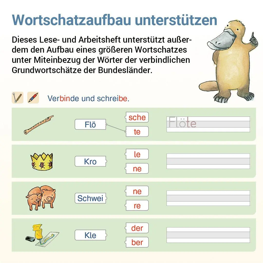 Bild: 9783619120727 | Lesen mit Rico Schnabel, Heft 3: Vom Wort zum Satz - silbierte...