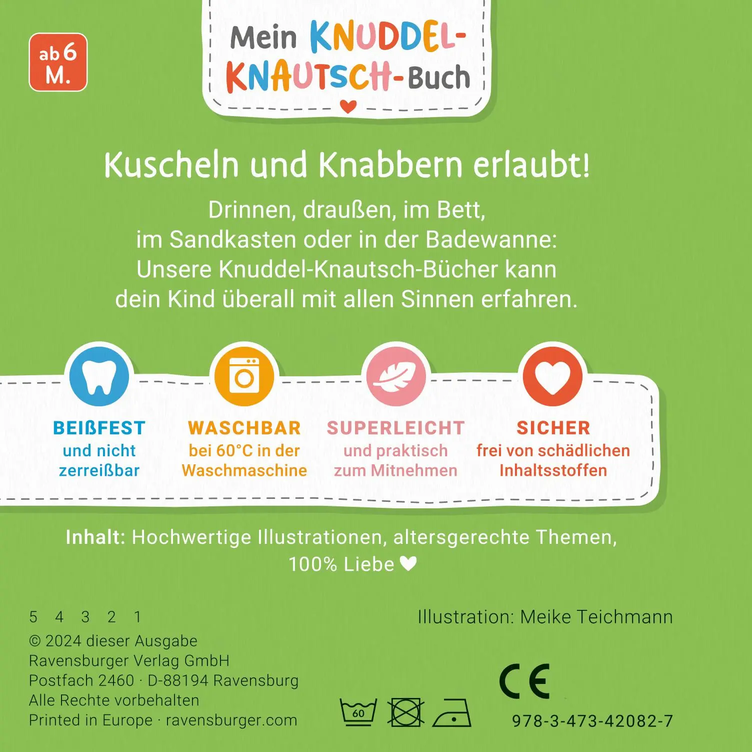 Rückseite: 9783473420827 | Mein Knuddel-Knautsch-Buch - Meine ersten Sachen | Meike Teichmann