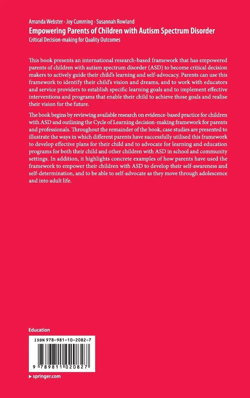 Rückseite: 9789811020827 | Empowering Parents of Children with Autism Spectrum Disorder | Buch