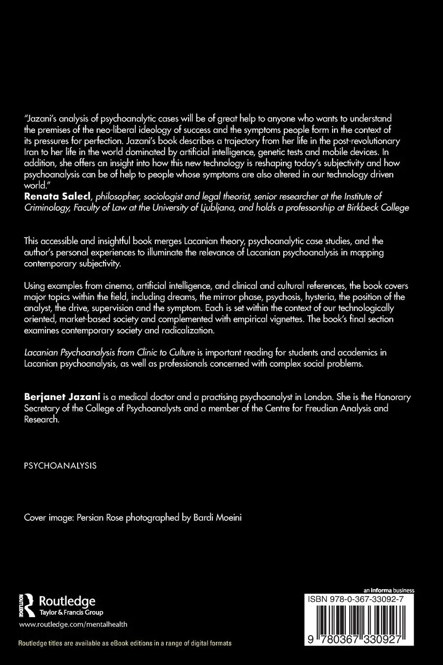 Rückseite: 9780367330927 | Lacanian Psychoanalysis from Clinic to Culture | Berjanet Jazani